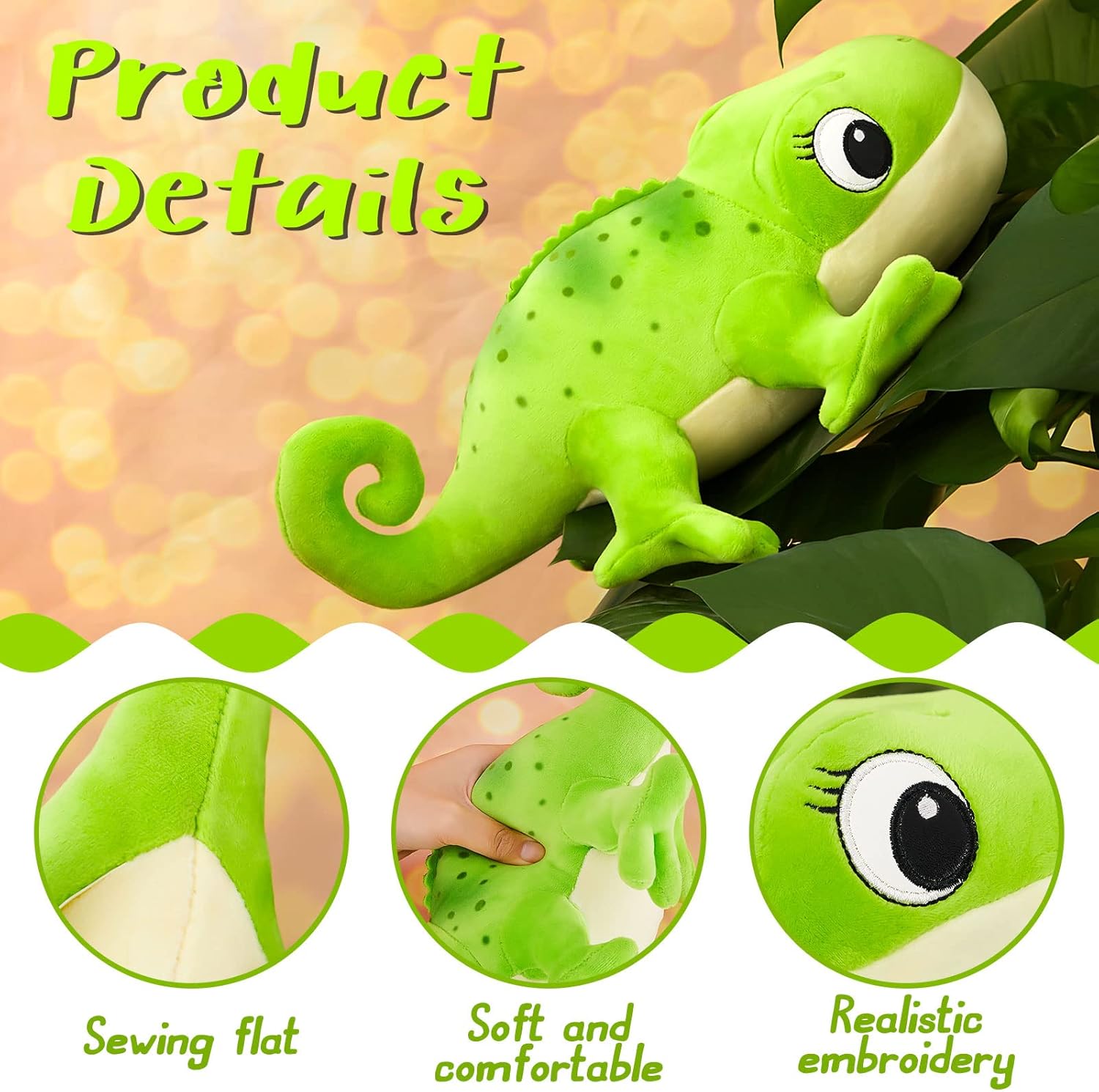 Zhanmai Chameleon Plush Doll Green 118 Inches