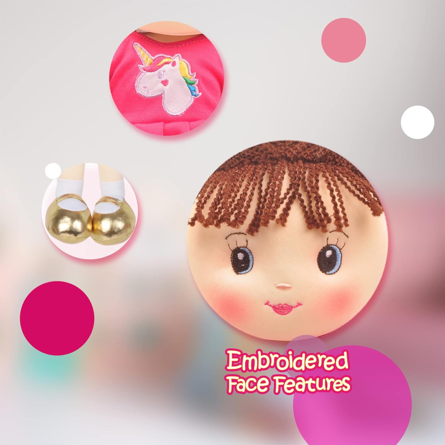 Linzy 16 Pink Laura Soft Plush Rag Doll