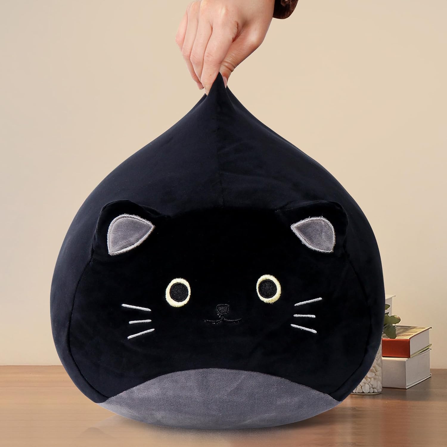 Wepop 20 Inch Black Cat Plush Toy Pillow