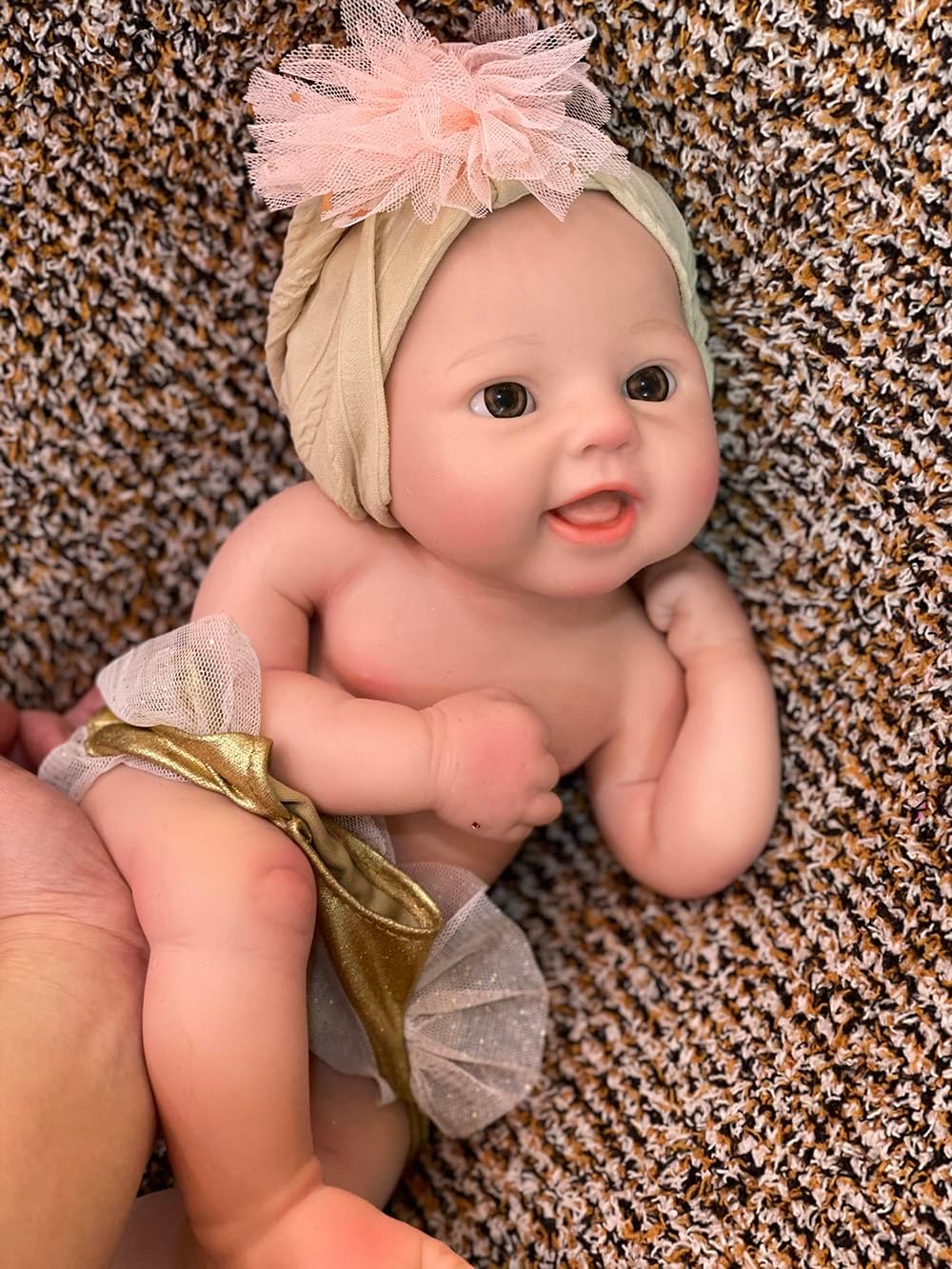 15 Inch Soft Silicone Baby Girl Doll - Lifelike Toy for Kids