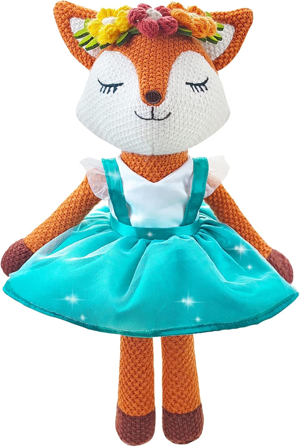 Justqunseen Cute Fox Plush Stuffed Animal Orange