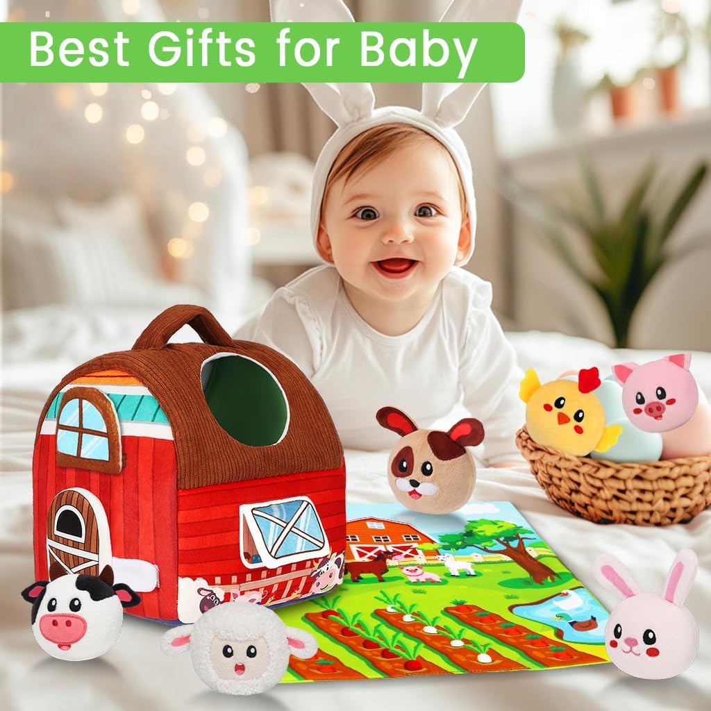 Montessori Barn Toy for Babies 6-12 Months