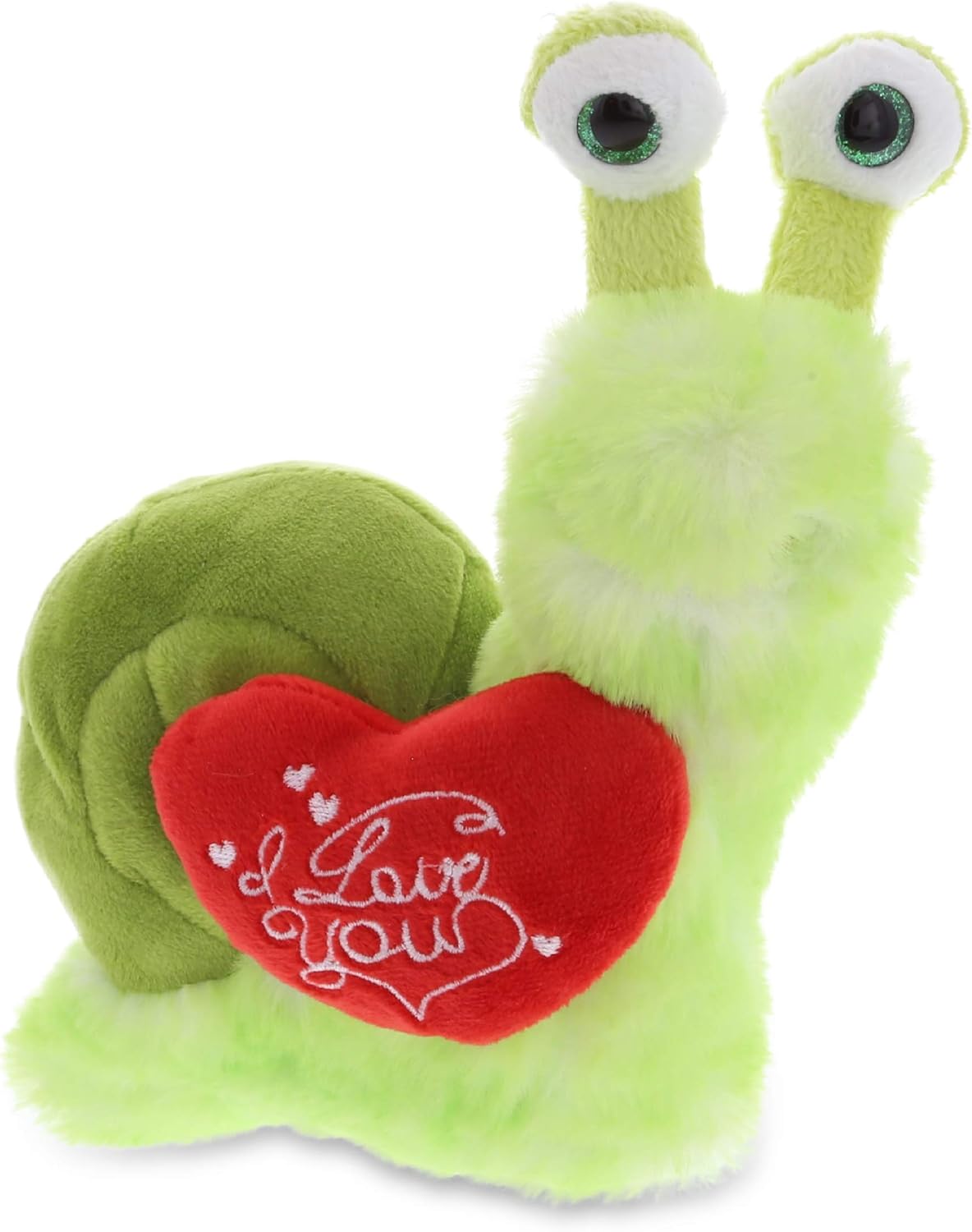 DolliBu I Love You Valentine Green Snail Plush Toy