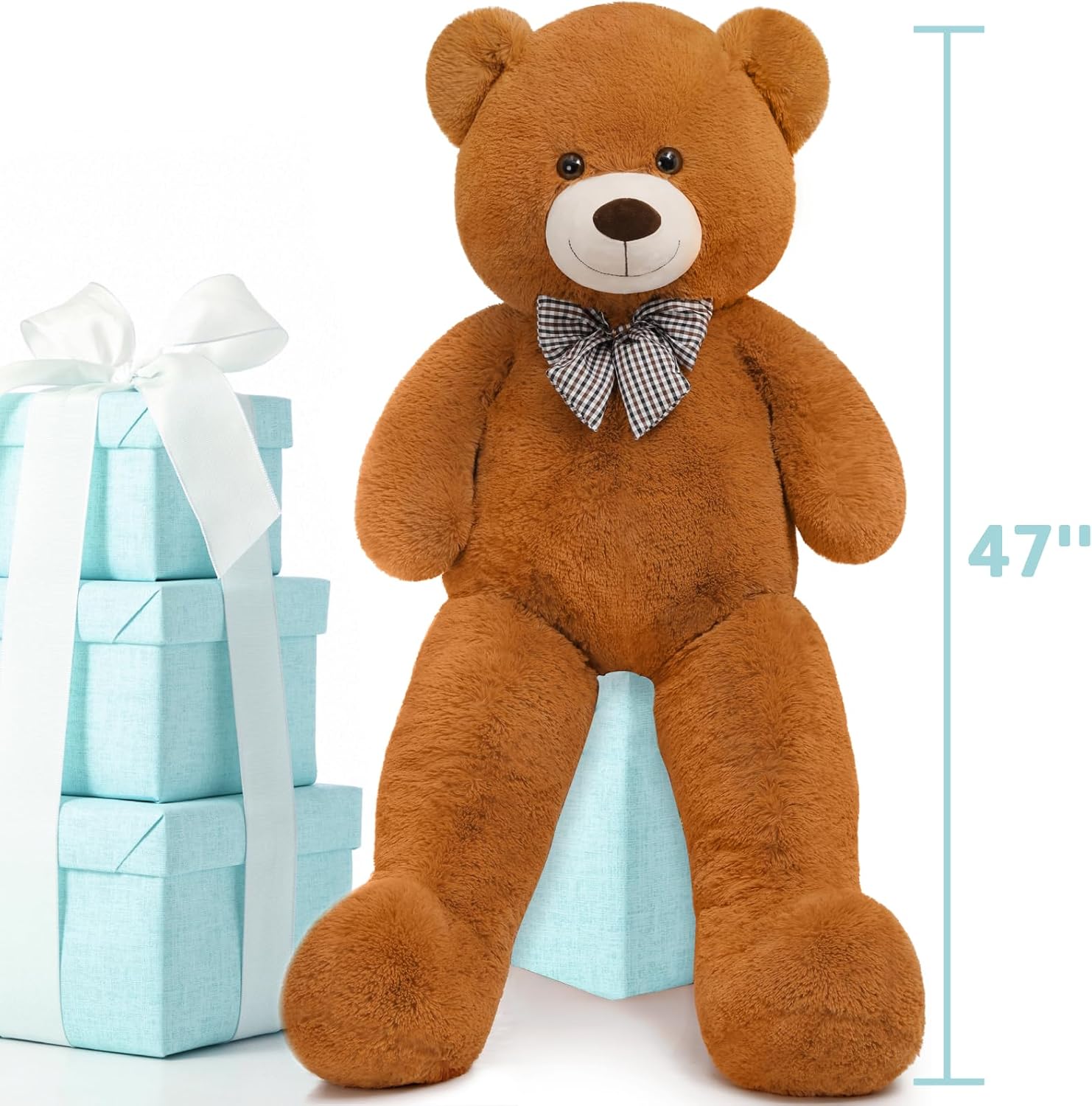 Giant Teddy Bear Plush Stuffed Animal 47 Inch Dark Brown