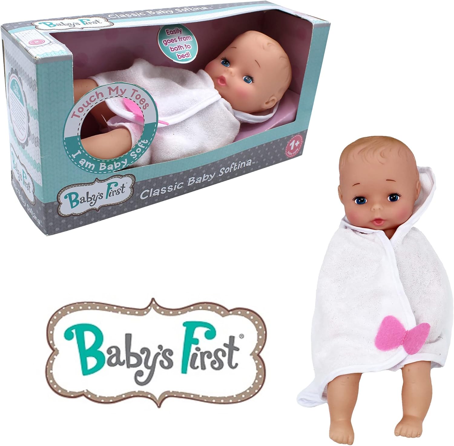 Babys First Bathtime Baby Softina Doll 1