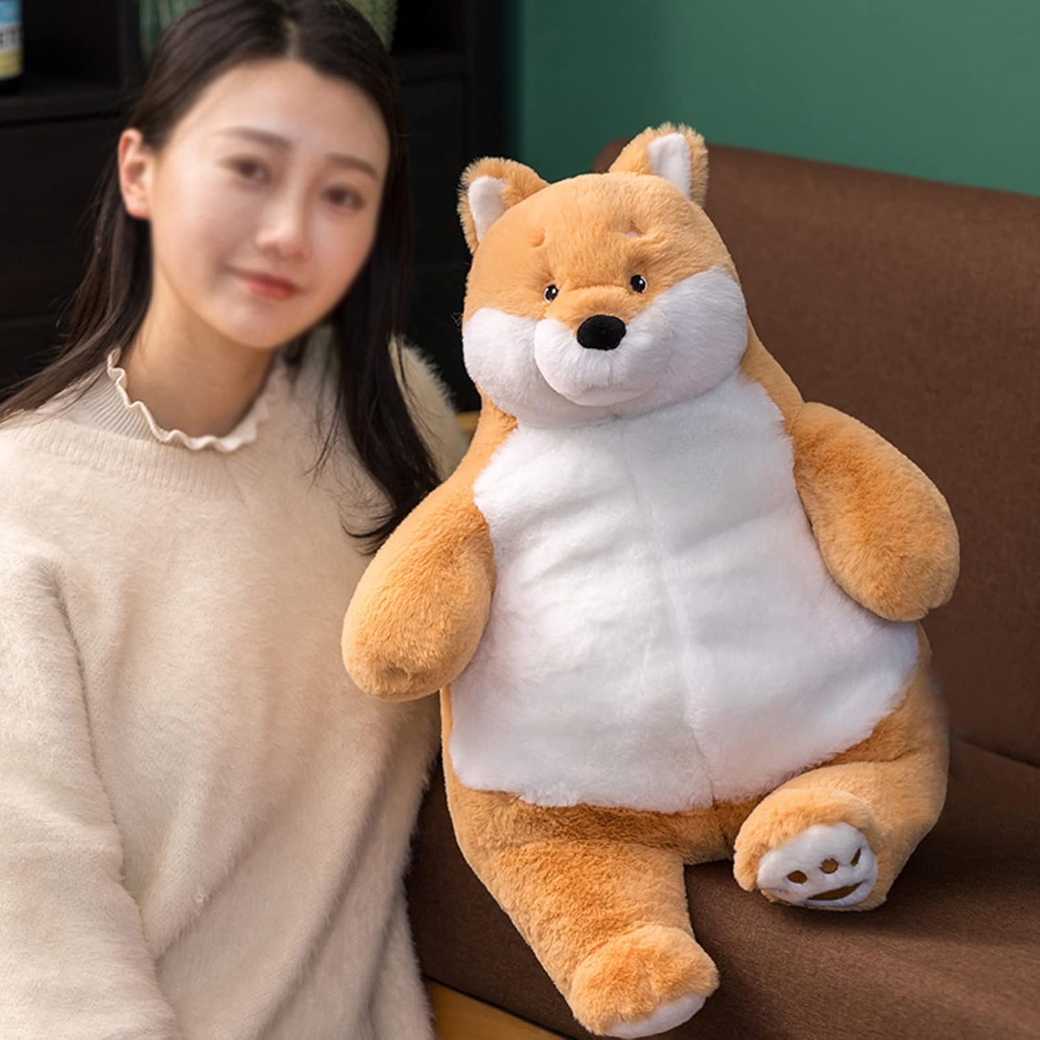 Ronivia Shiba Inu Weighted Plush Animal Pillow