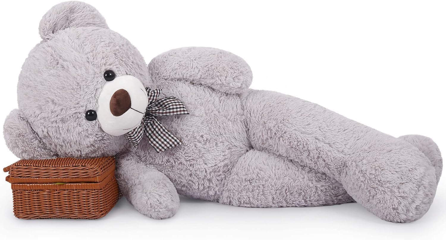 Yeqivo Giant Grey Teddy Bear Plush Toy 120cm