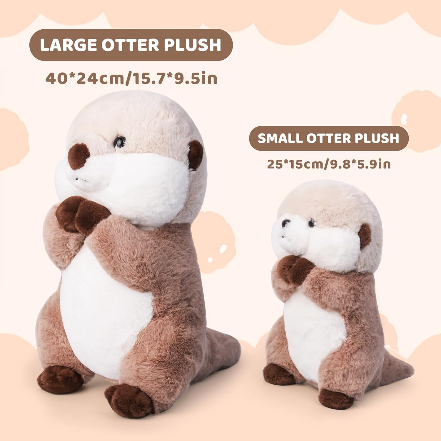 Riuhot Soft Sea Otter Plushie Toy 157 for Kids