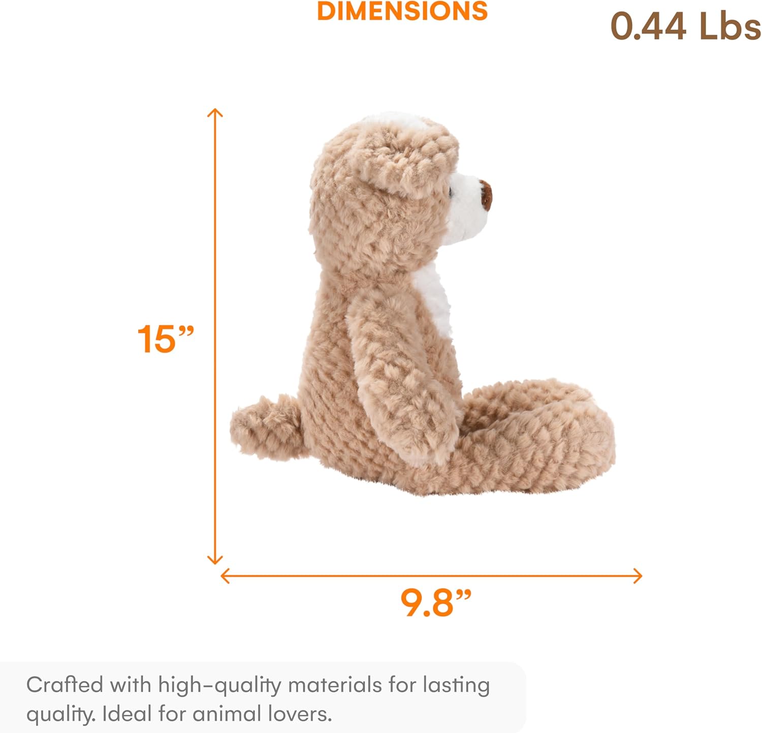 CHILDLIKE BEHAVIOR Dog Plush Toy Pillow - 15W x 10H Soft Cuddly Stuffed Animal