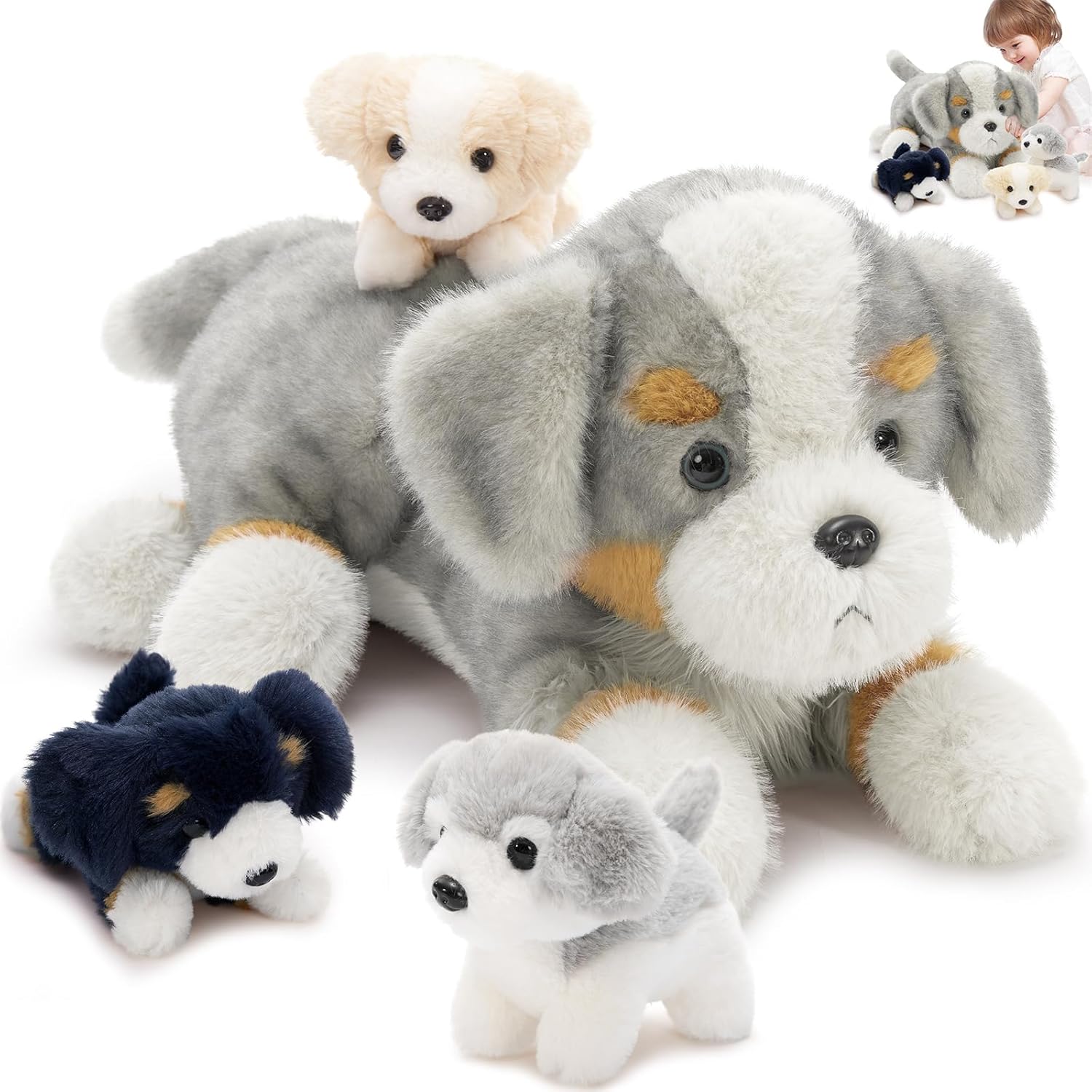 Tezituor 5Pcs Australian Shepherd Plush Set 1