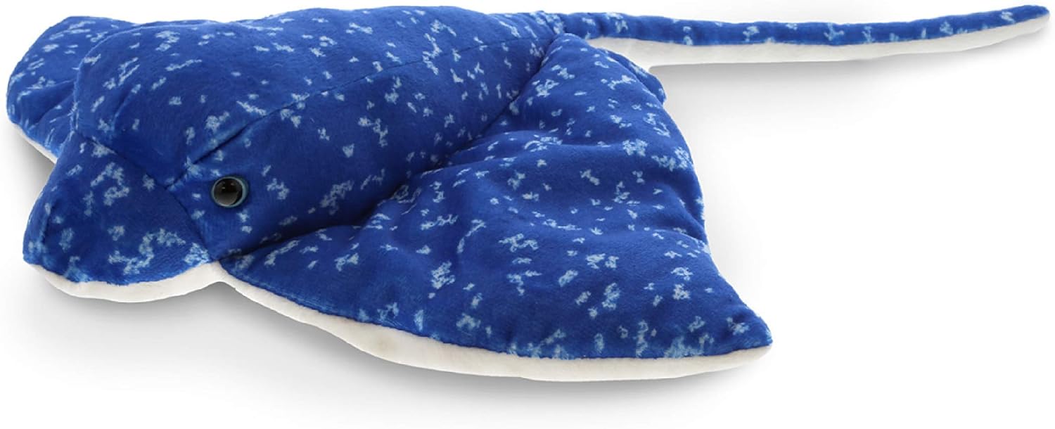 DolliBu Spotted Blue Stingray Plush Toy - 17 Inches