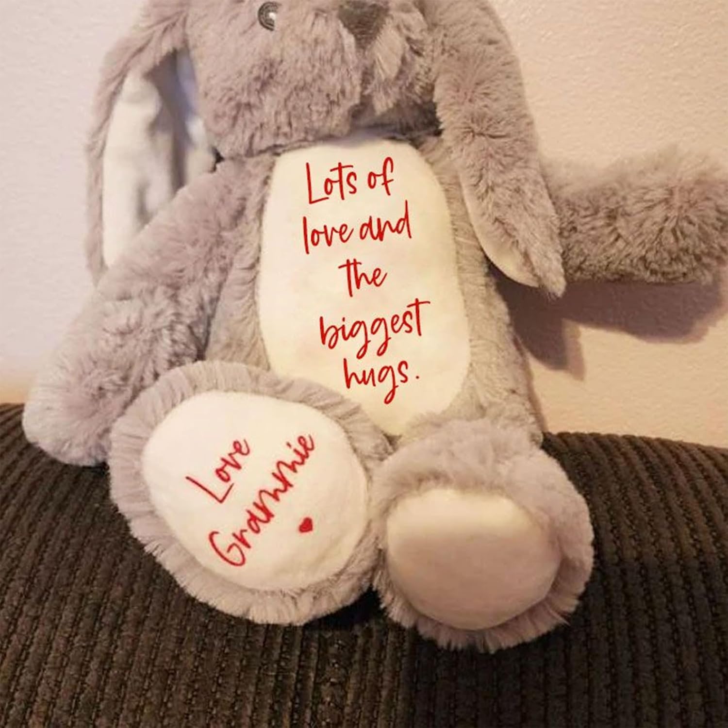 Custom Plush Bunny Keepsake Gift Toy with Name Personalization