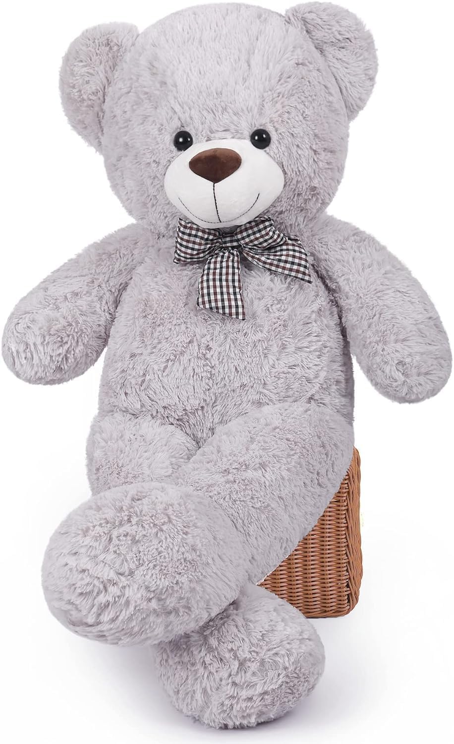 Yeqivo Giant Grey Teddy Bear Plush Toy 120cm
