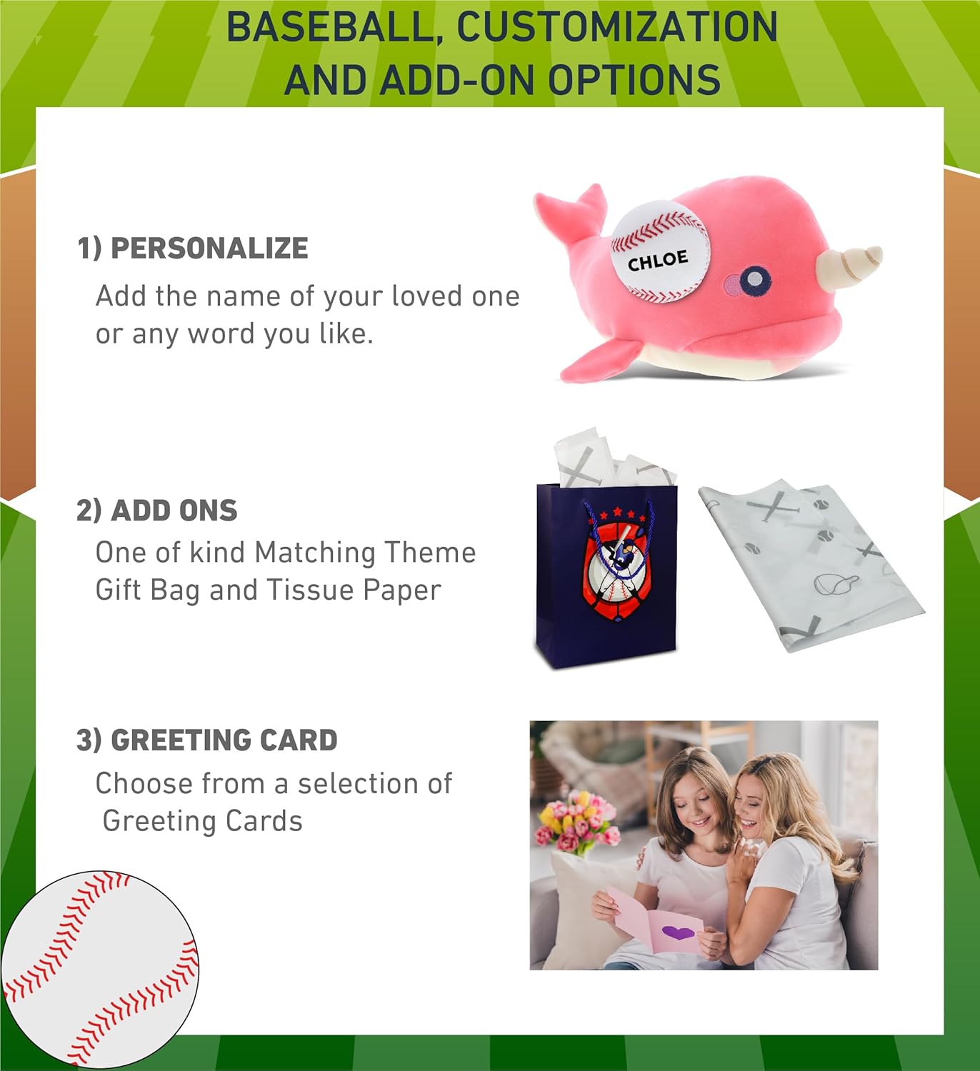 DolliBu Pink Narwhal Plush Toy with Baseball - 1175 Inch Stuffed Animal