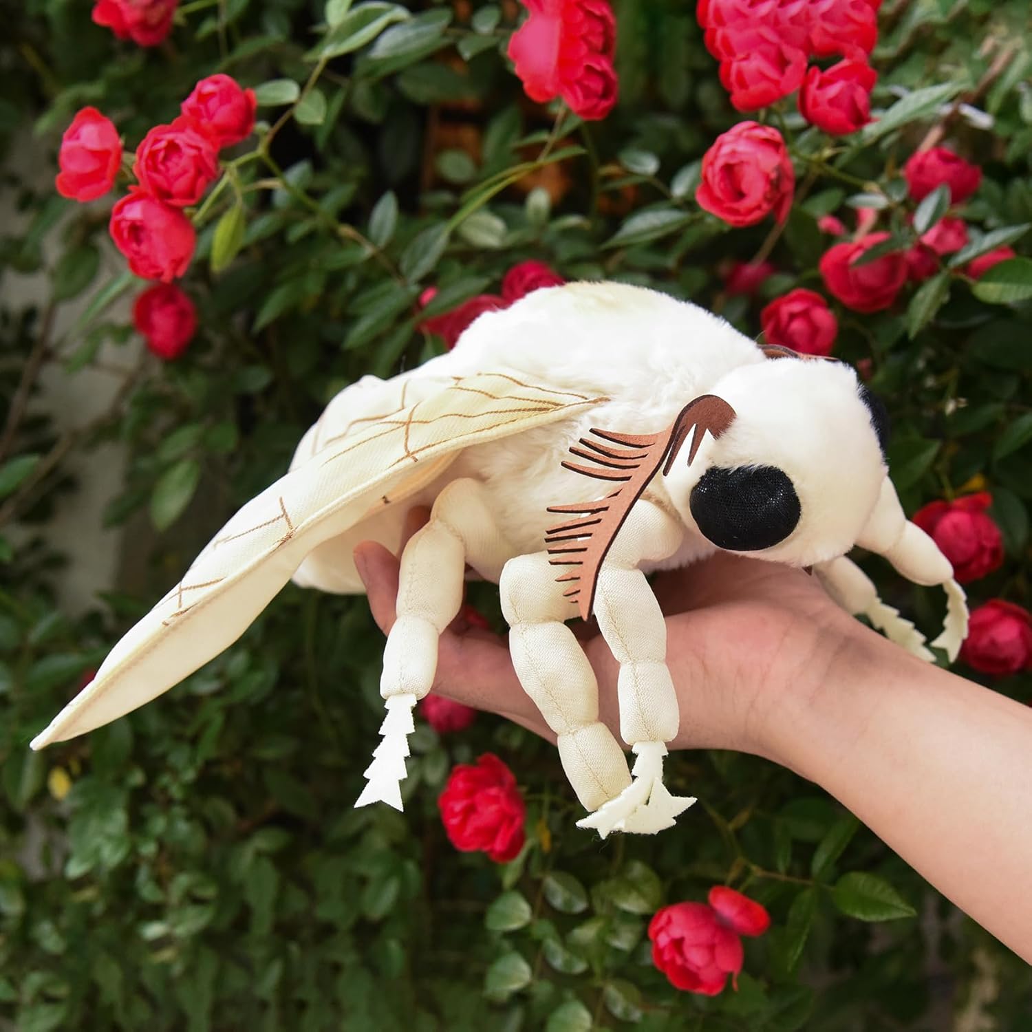 Cute Yellow Silk Moth Plush Toy 26in