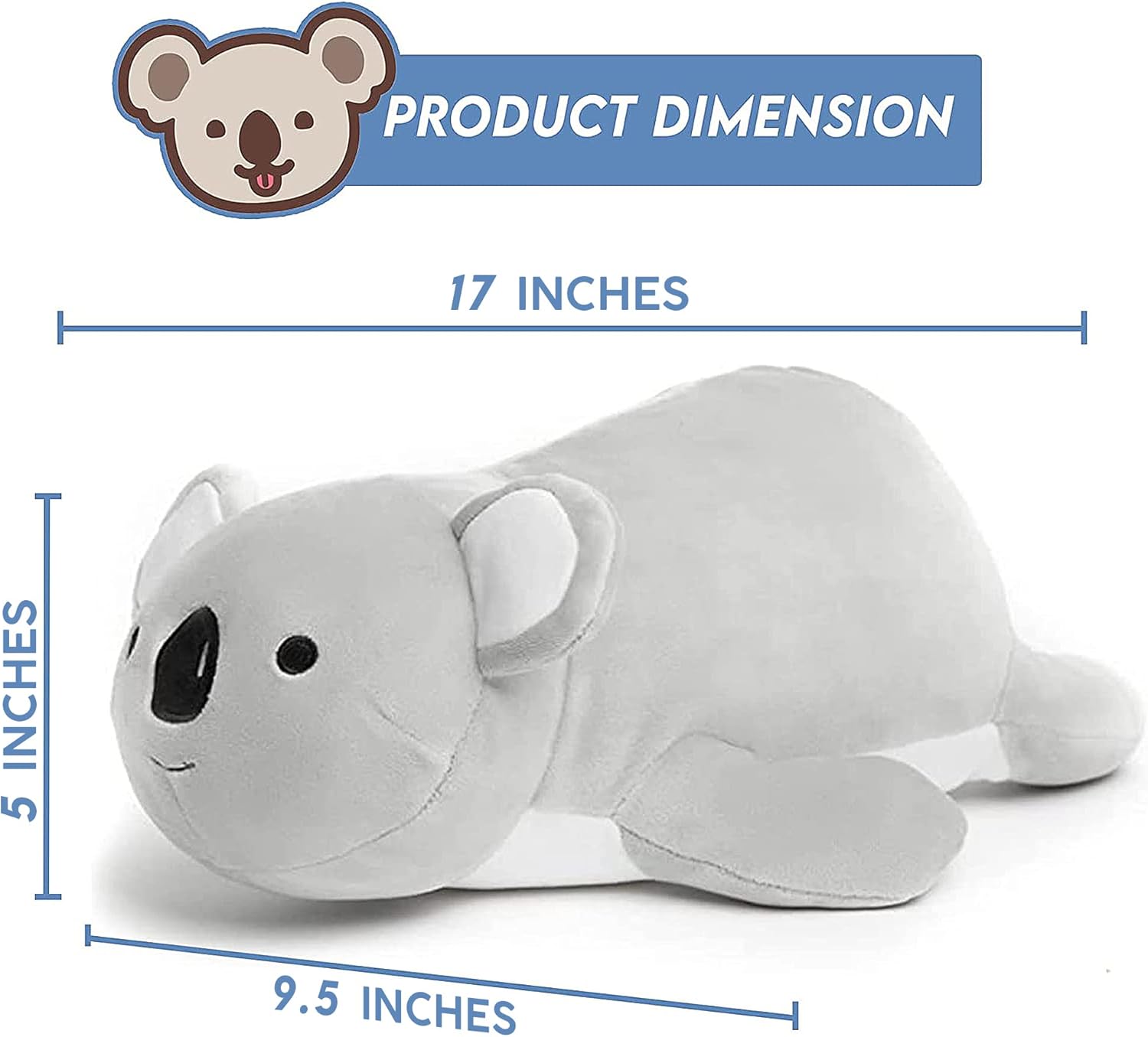Koala Bear Plush Pillow Cute Stuffed Animal for Kids