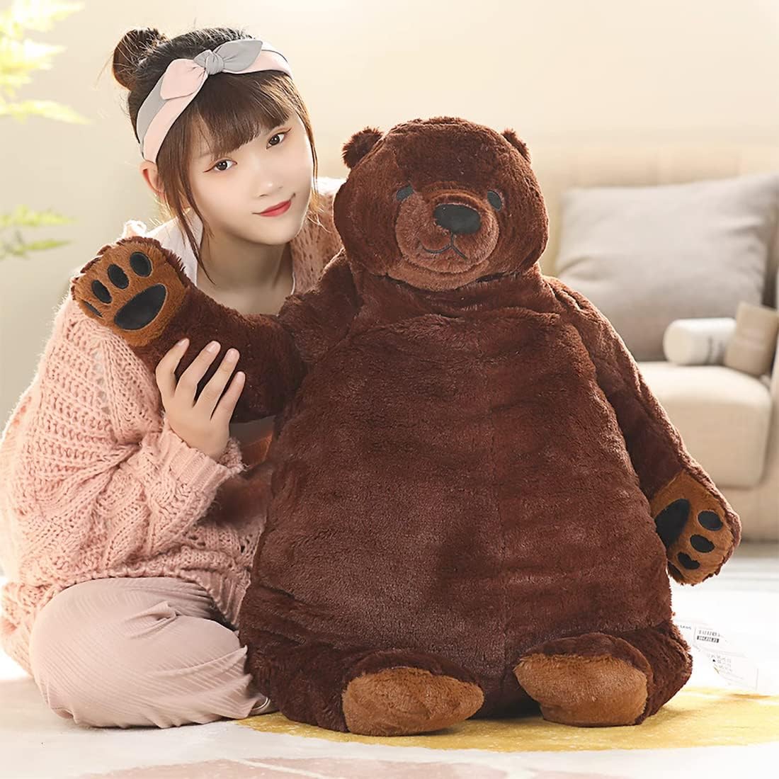 Yeqivo Giant Brown Bear Plush Toy 393inch