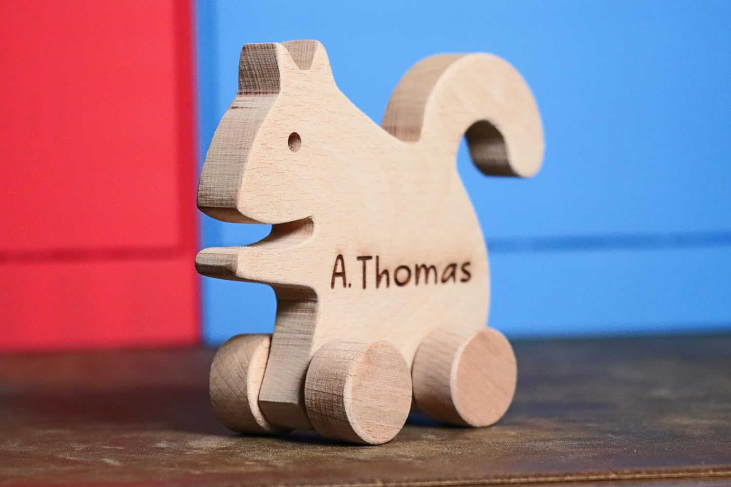Handmade Wooden Rabbit Push Toy Personalized Gift