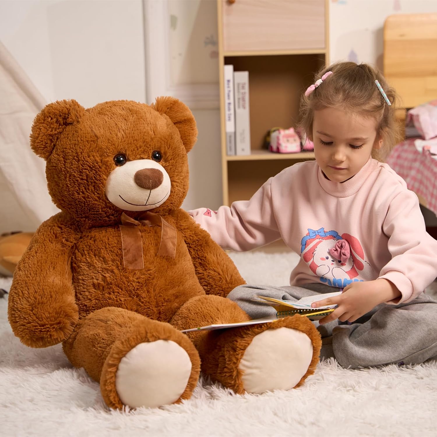 HollyHOME 36 Inch Brown Teddy Bear for Kids and Girlfriend