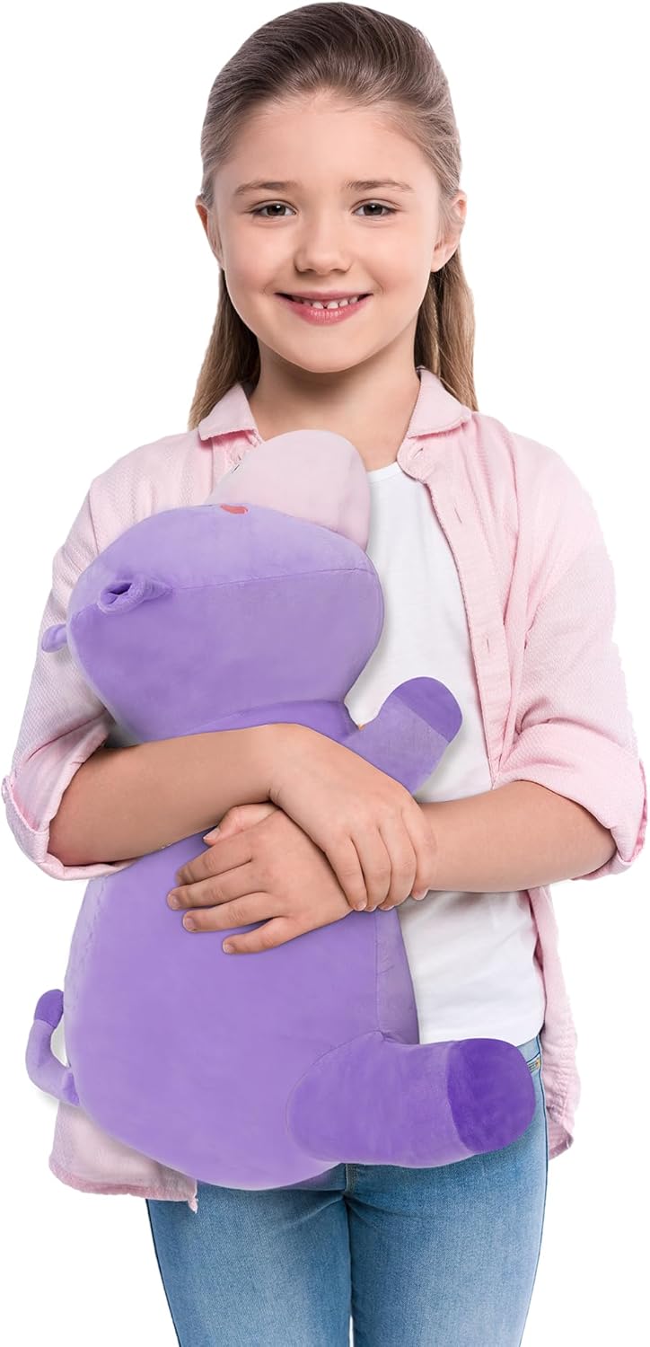 Cozi-Kins Weighted Purple Hippo Stuffed Animal - 35 Lbs