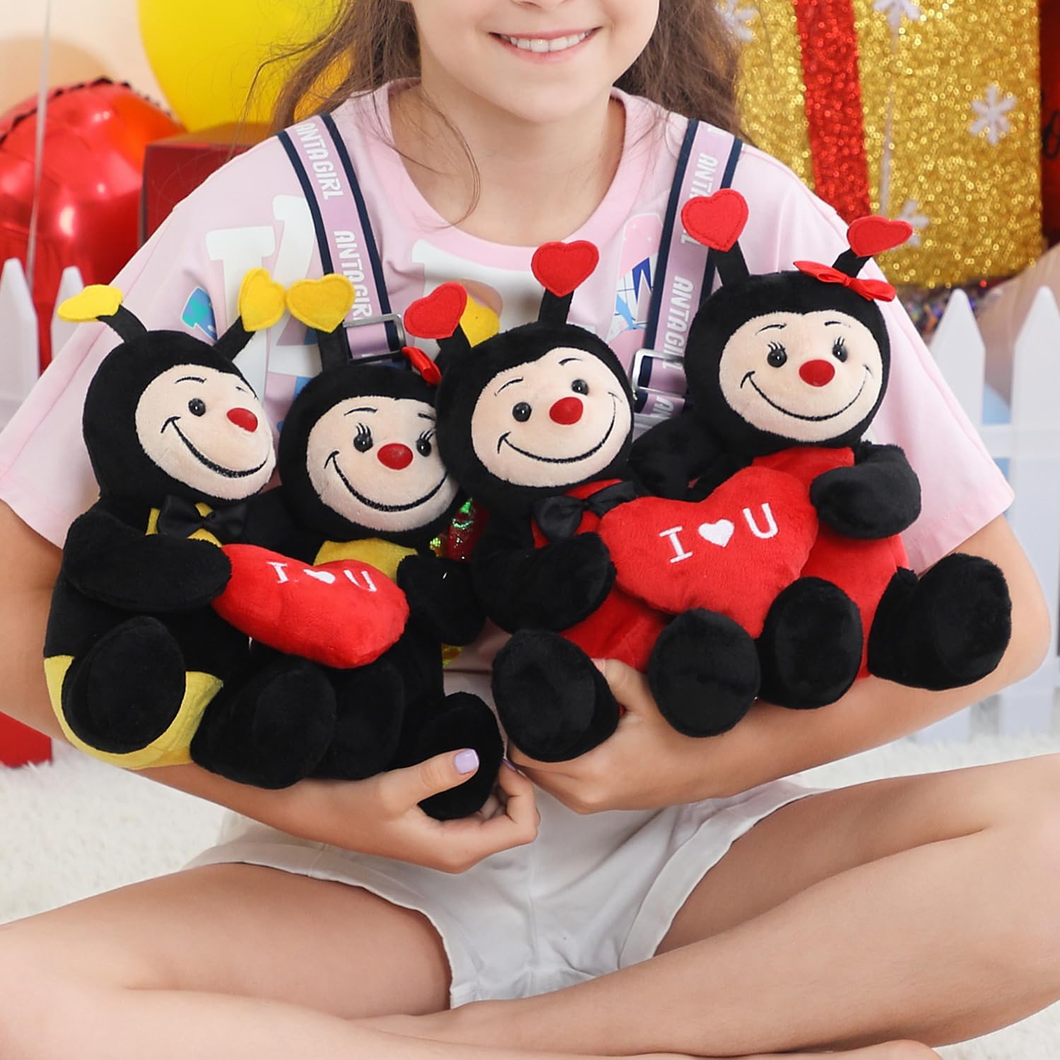 Yohaki Cute Bee Plush Stuffed Animal 2 in 1 Soft Plushie