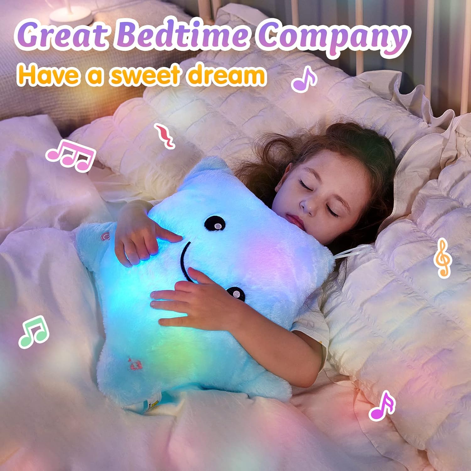 BSTAOFY 13 Musical LED Star Stuffed Animal Toy