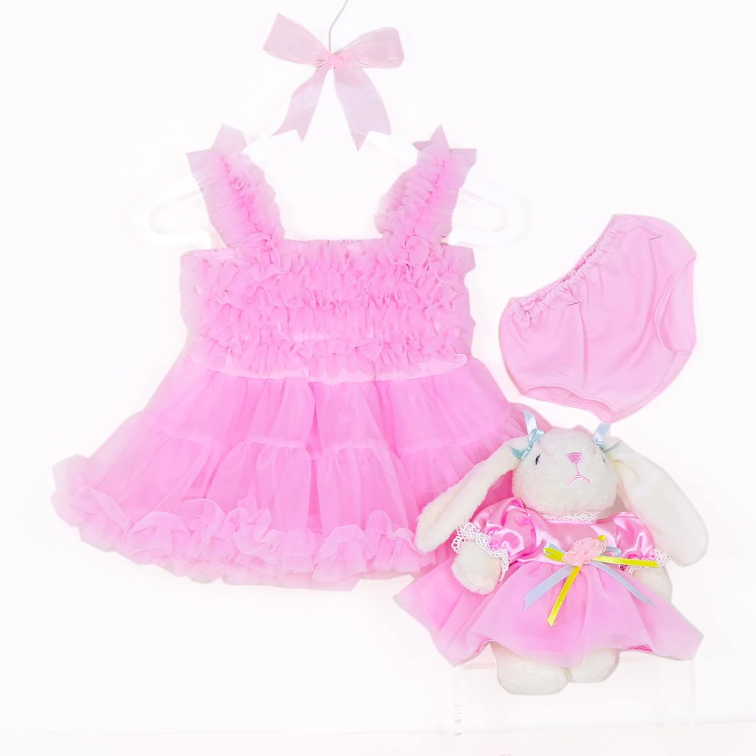 WAWA-HAOKEAI Reborn Doll Clothes Pink 20-22 Inch Sets