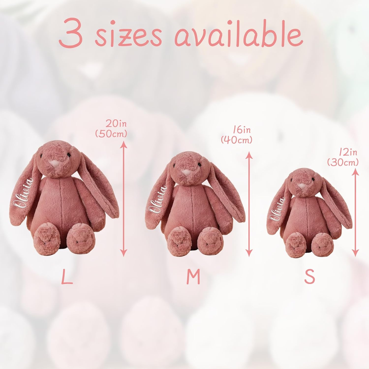Personalized Easter Bunny Rabbit with Name Monogram