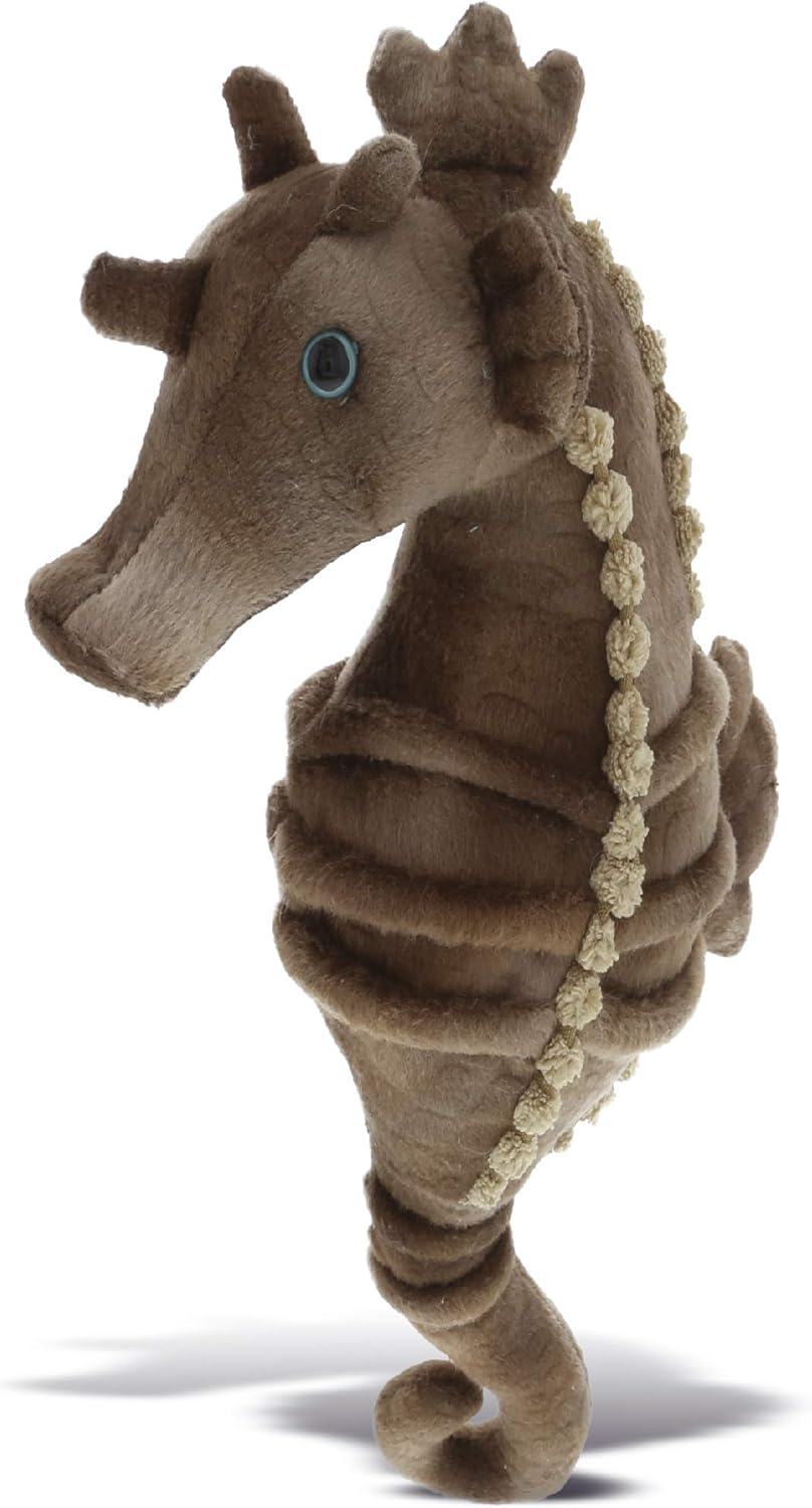 DolliBu Wild Stuffed Animals Soft Plush Collection - 12 Inch Brown Seahorse