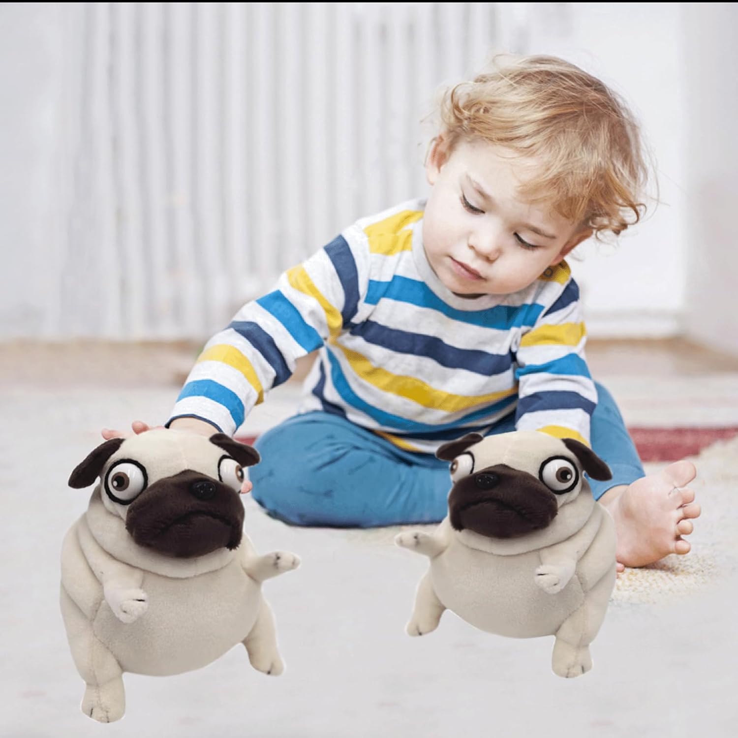 Pug Dog Stuffed Animal 6 Inch Funny Ugly Cute Plush Toy