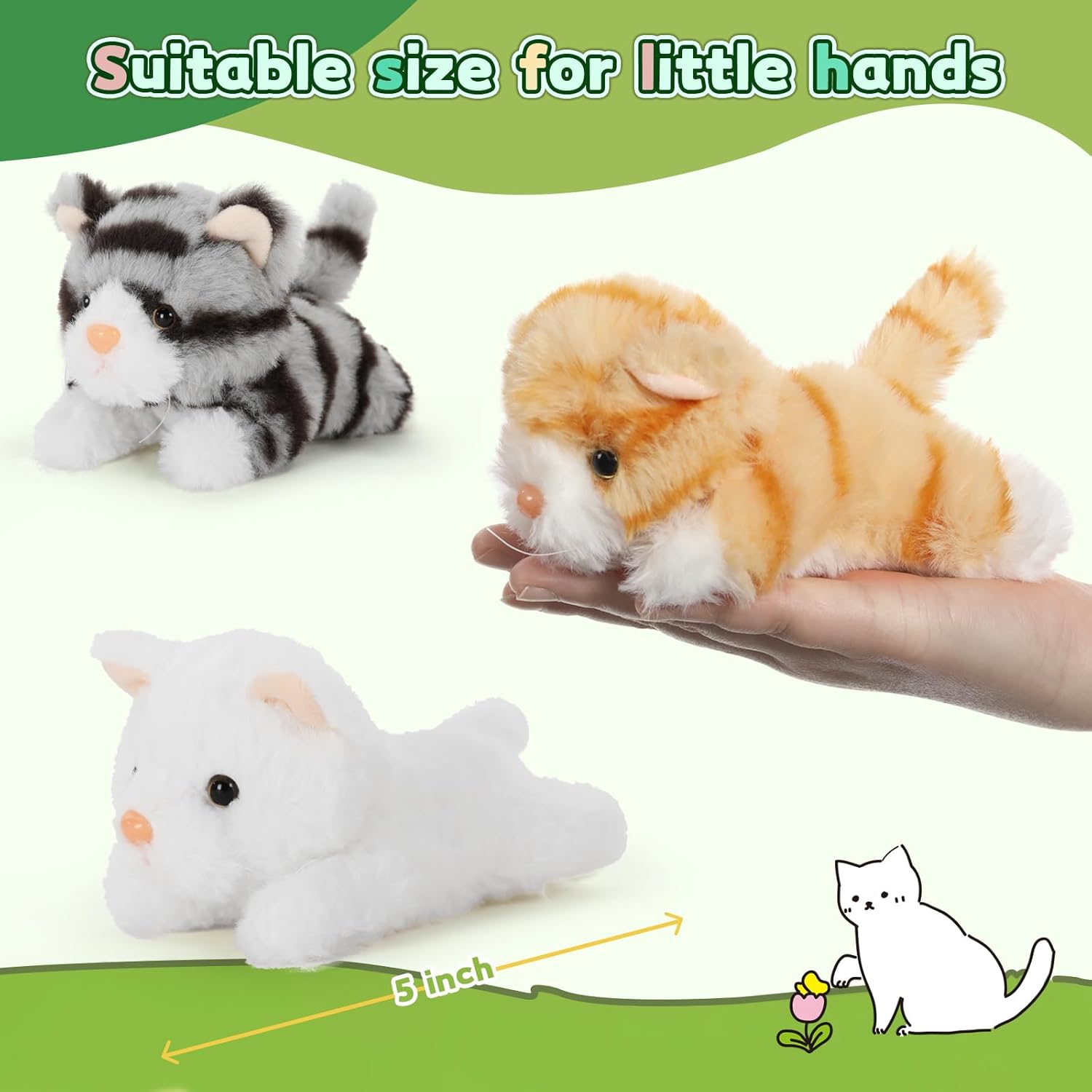 Muiteiur 157 Inch Cuddly Cat Plush Set