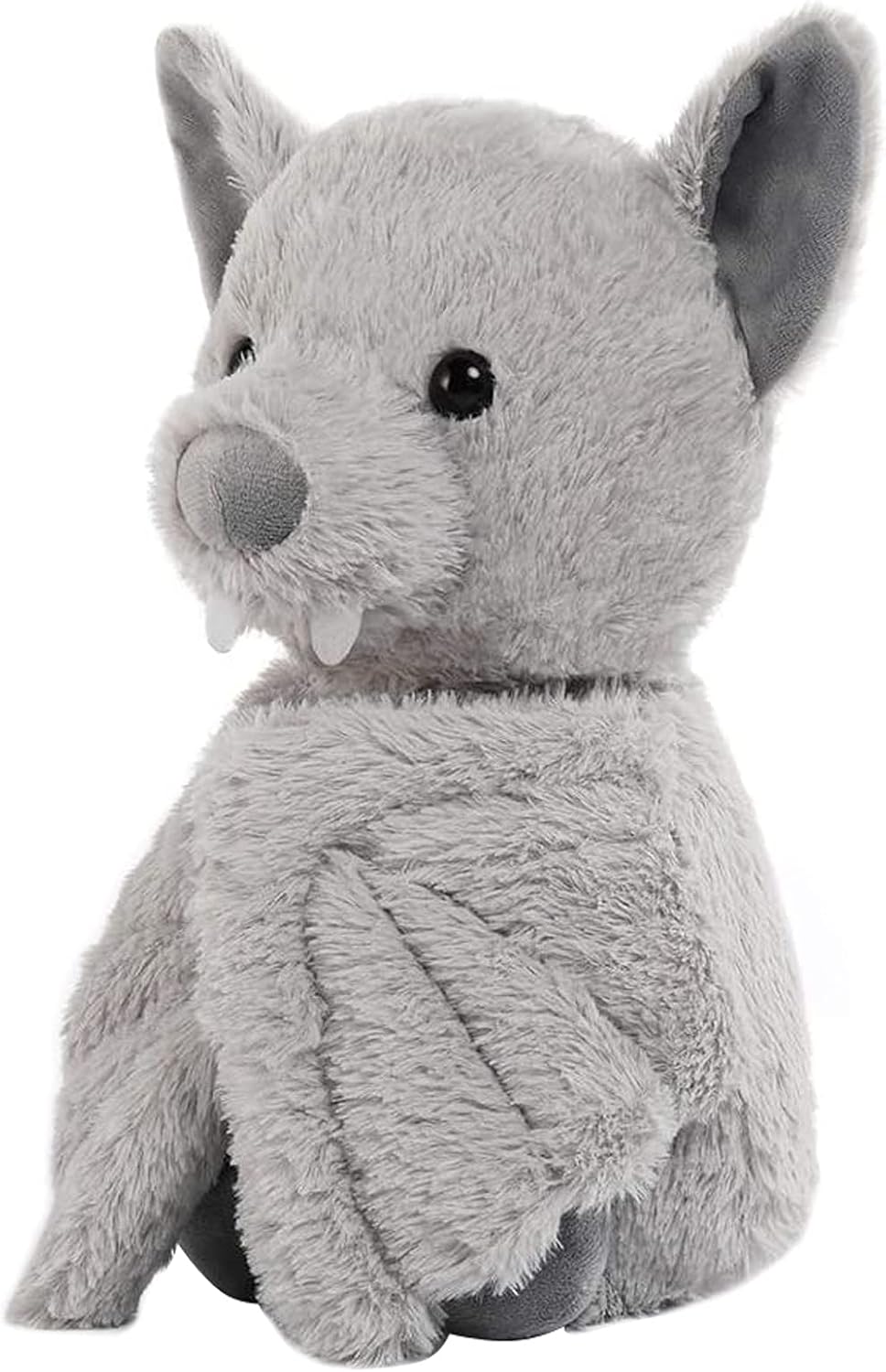 AngelGift Cuddly 11-Inch Grey Plush Bat Stuffed Animal Toy