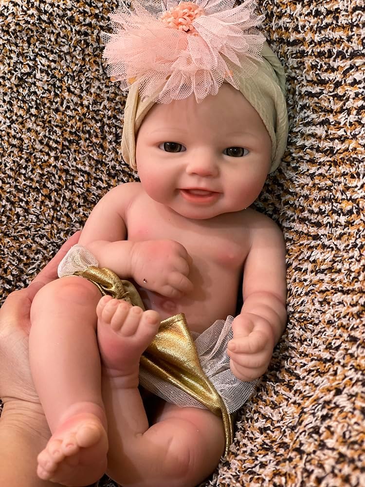 15 Inch Soft Silicone Baby Girl Doll - Lifelike Toy for Kids