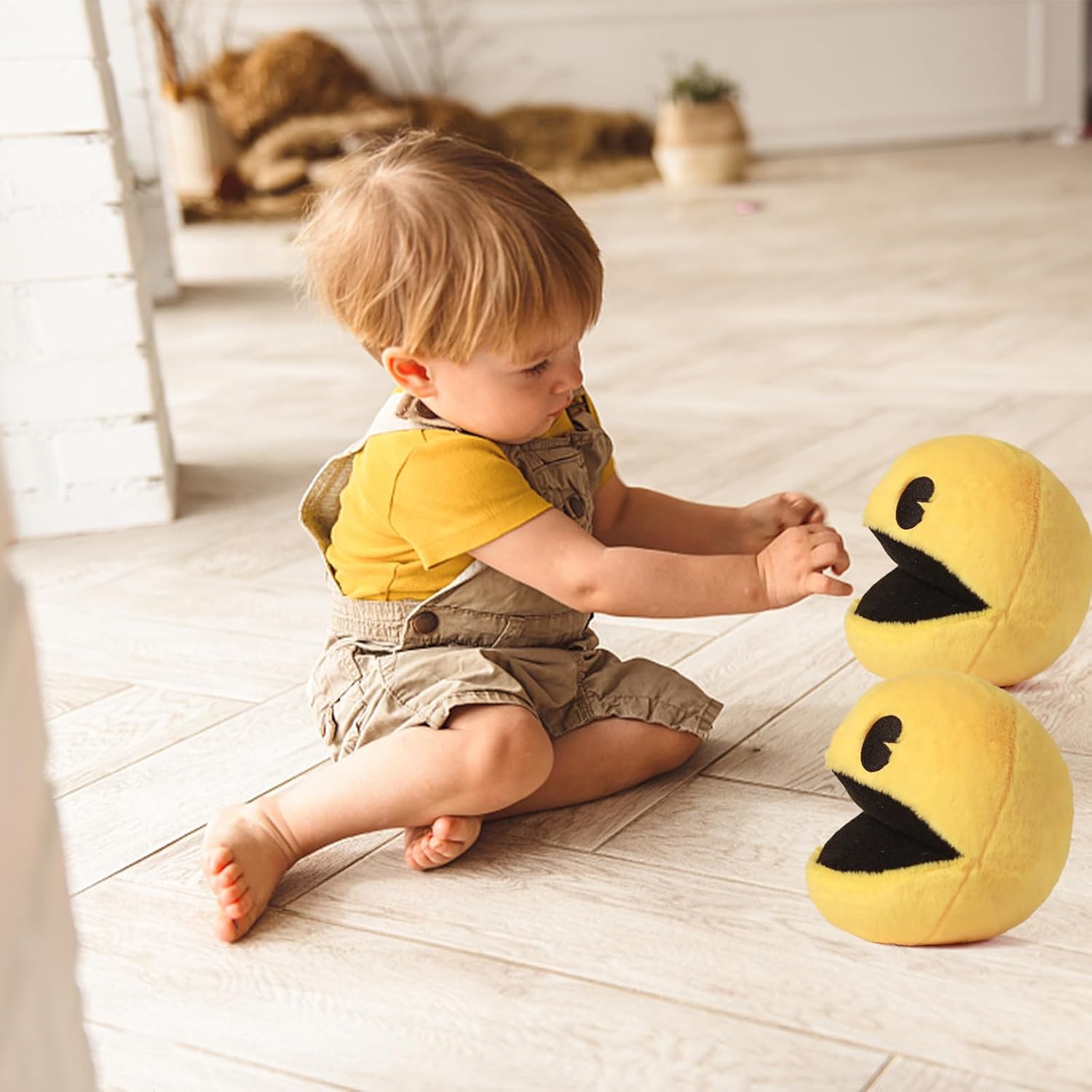 WjcnPac-Man 6 Inch Yellow Plush Stuffed Animal
