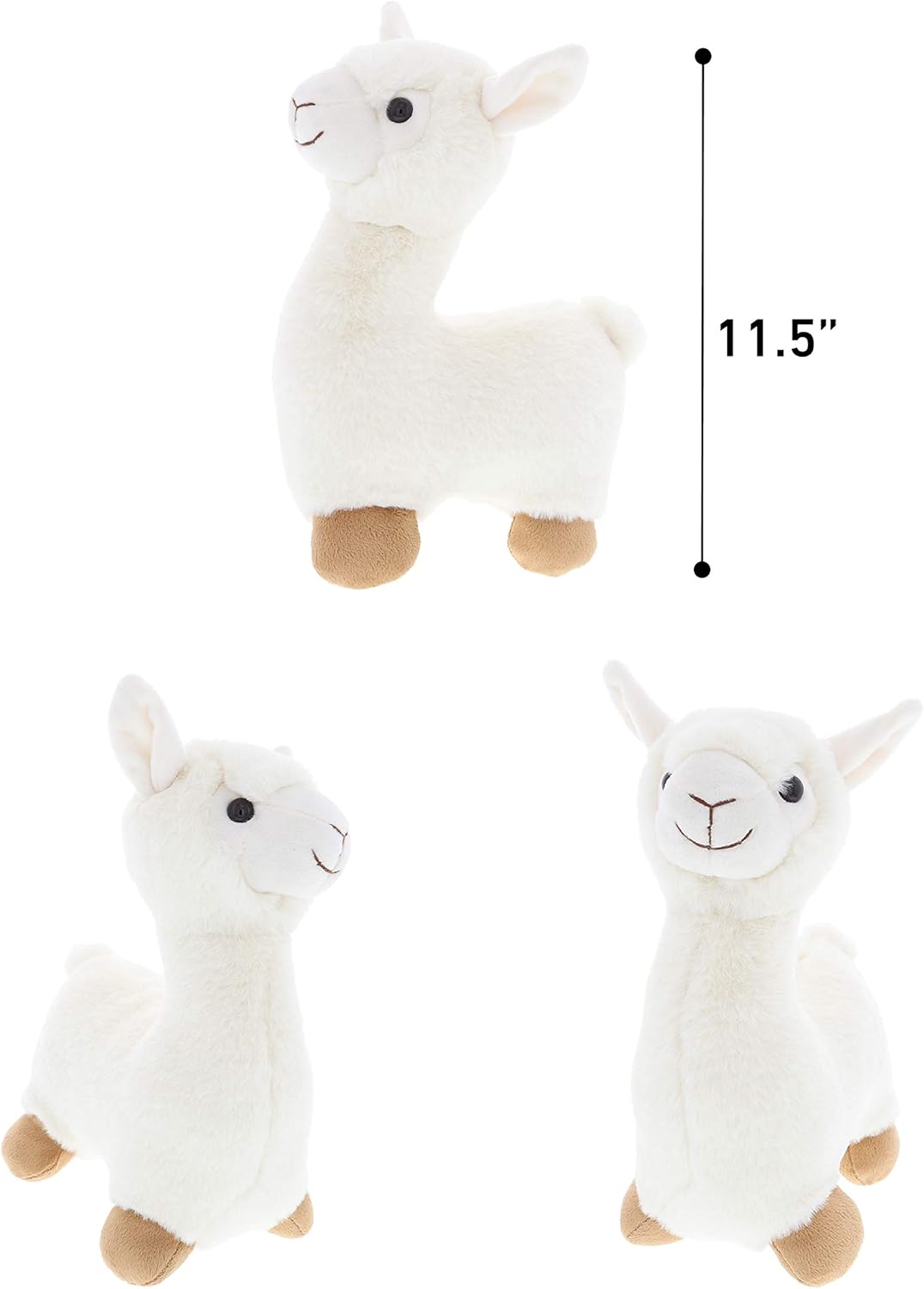DolliBu Super Soft White Llama Plush Toy 11 Inches