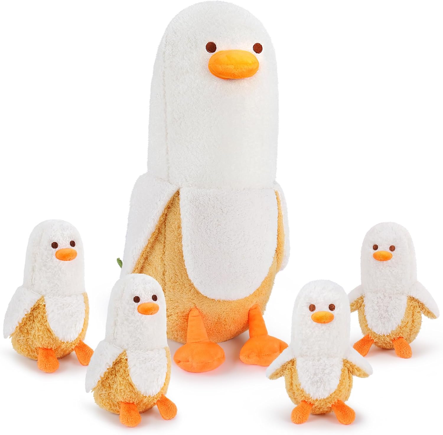 Auspicious Beginning 5-Piece Banana Duck Plush Set