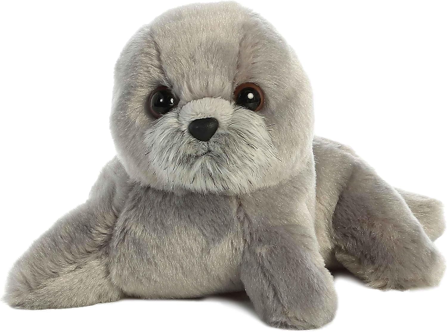 Aurora Adorable Mini Flopsie Harpo Seal Stuffed Animal - Gray 8 Inches