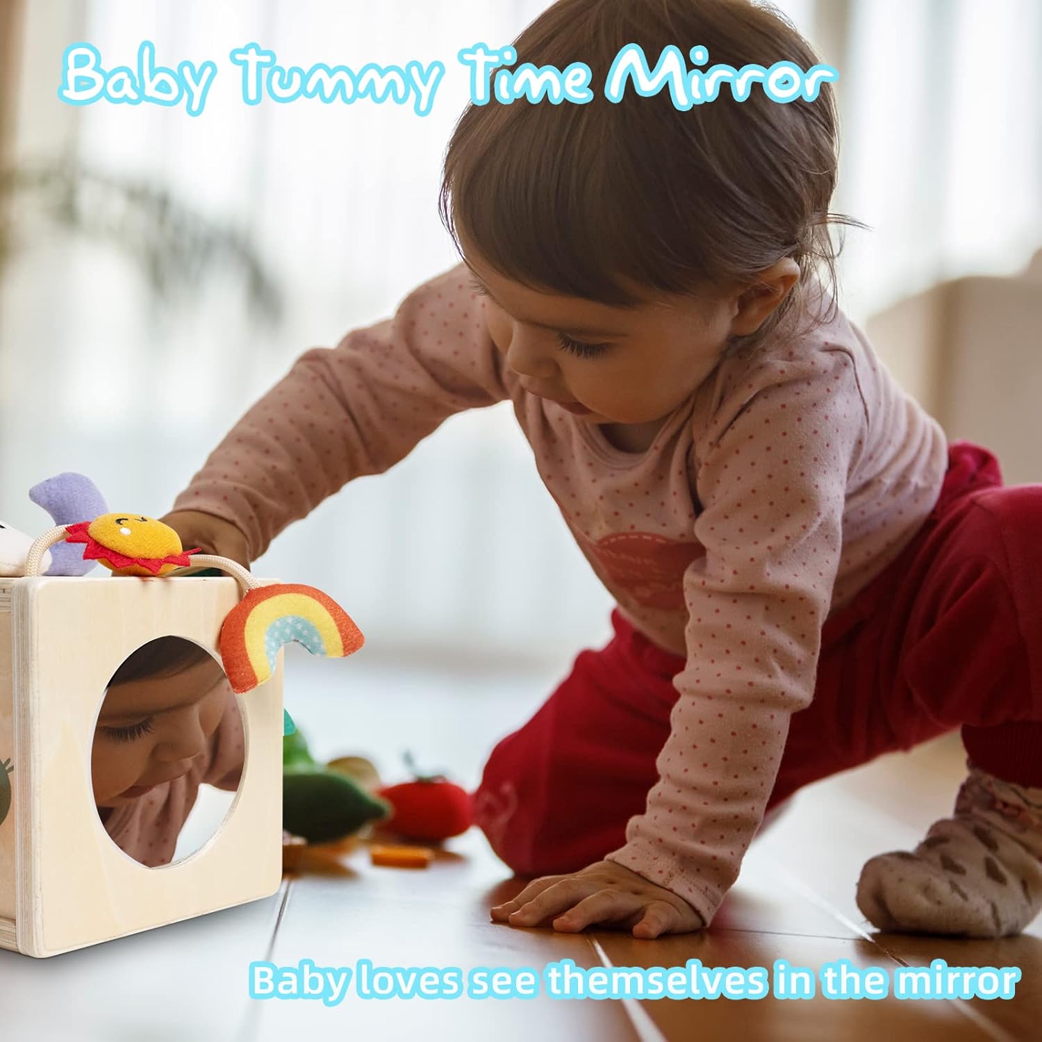 Twefex Wooden Pull String Toy for 6-12 Months