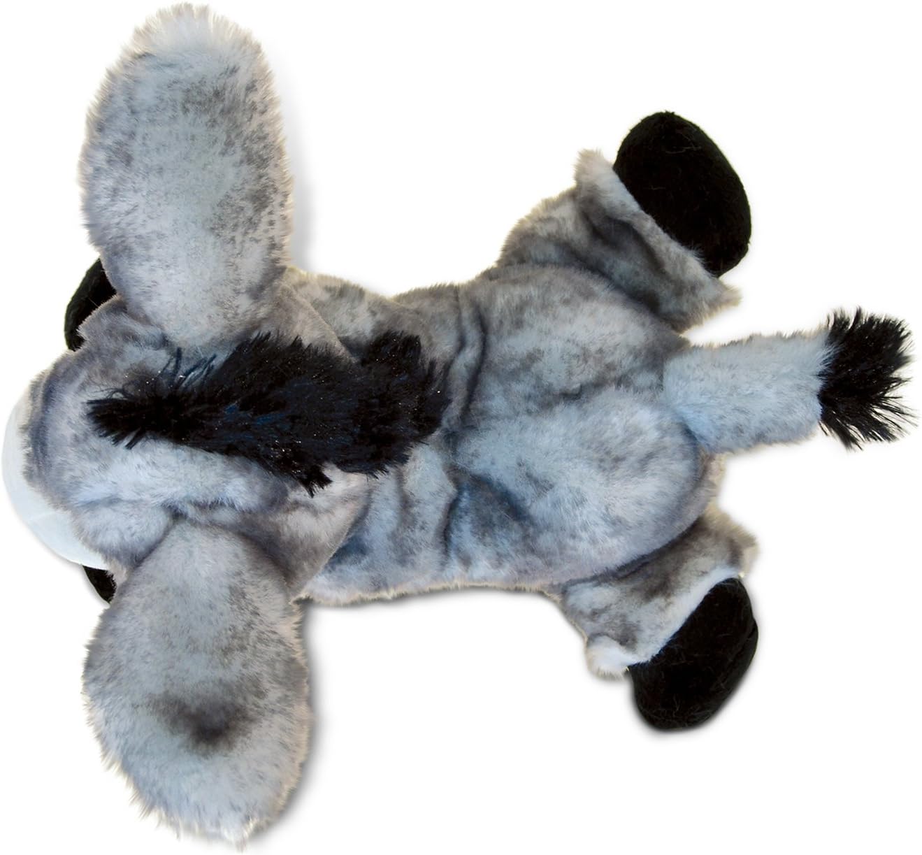 Puzzled DolliBu Laying Donkey Plush - 9 Inch Huggable Grey Stuffed Animal