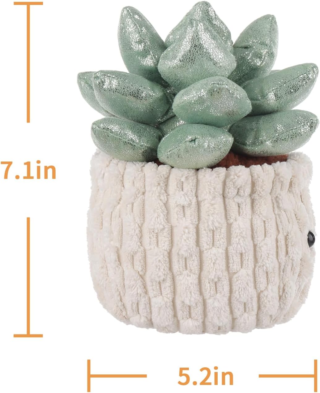 Apricot Lamb Potted Shiny Succulents Plush Stuffed Animal for Kids