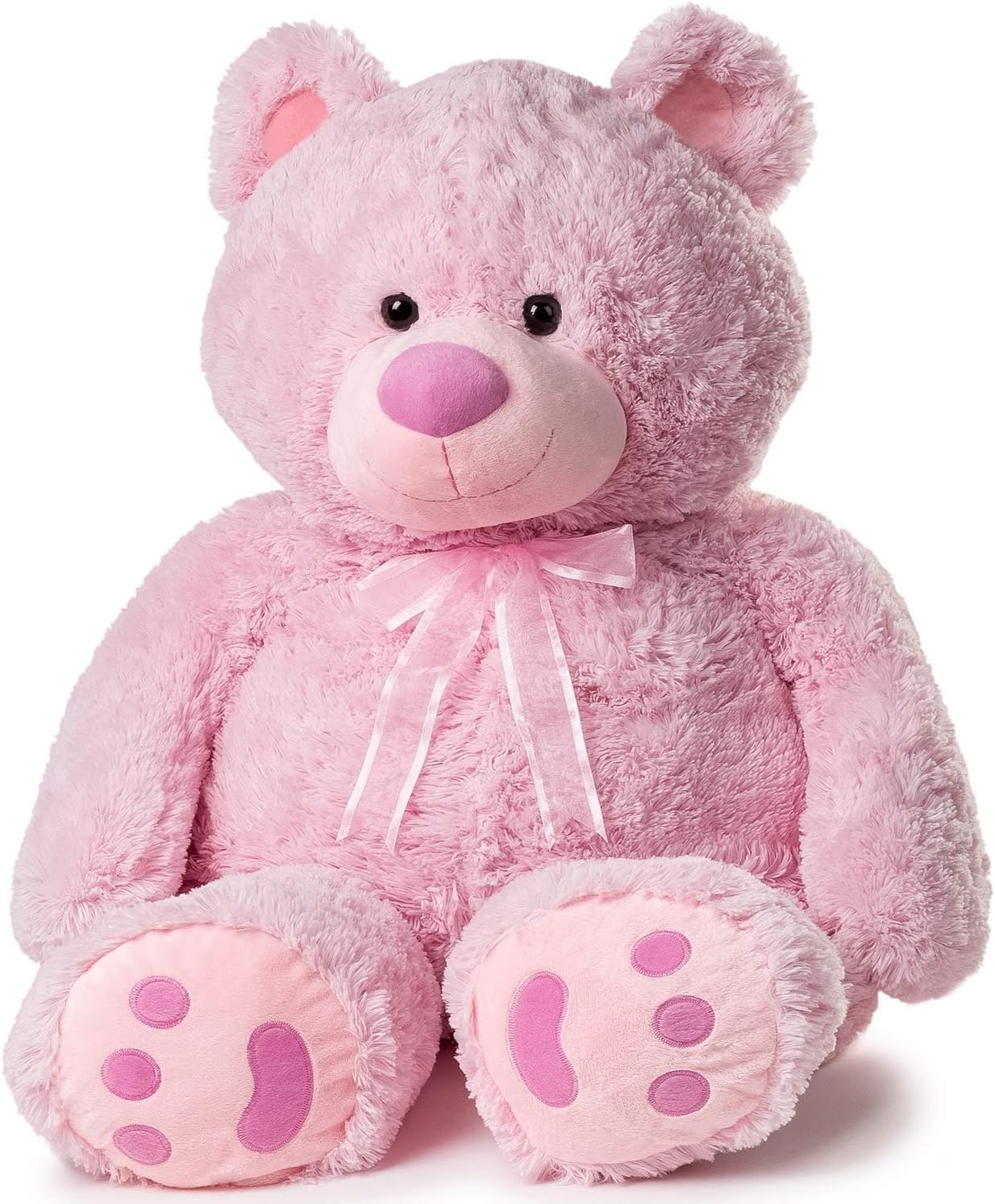 JOON 38 Inch Pink Teddy Bear with Ribbon and Bow