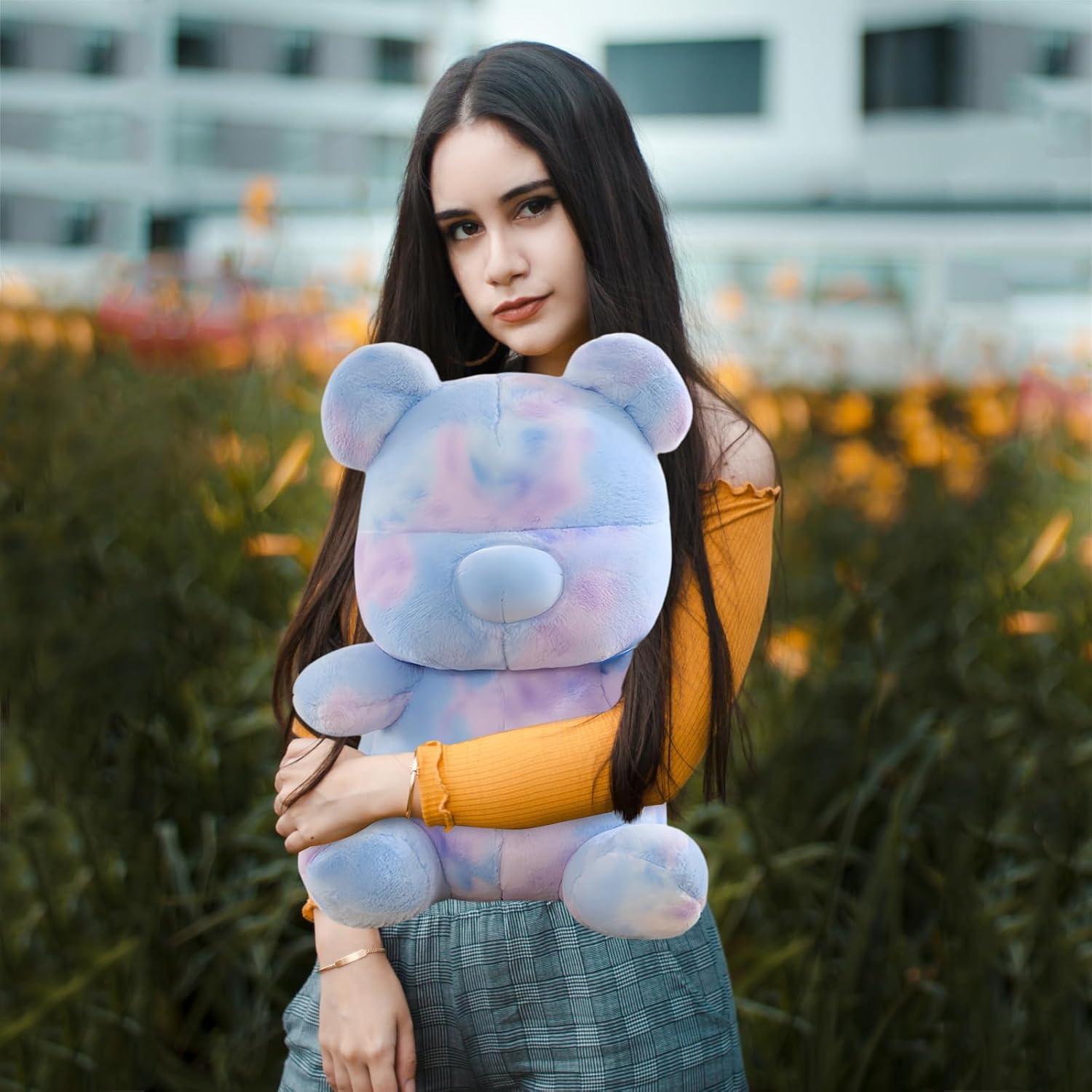 Tie Dye Bear Plush Toy - 9 Inch Soft Cuddly Stuffed Animal 1