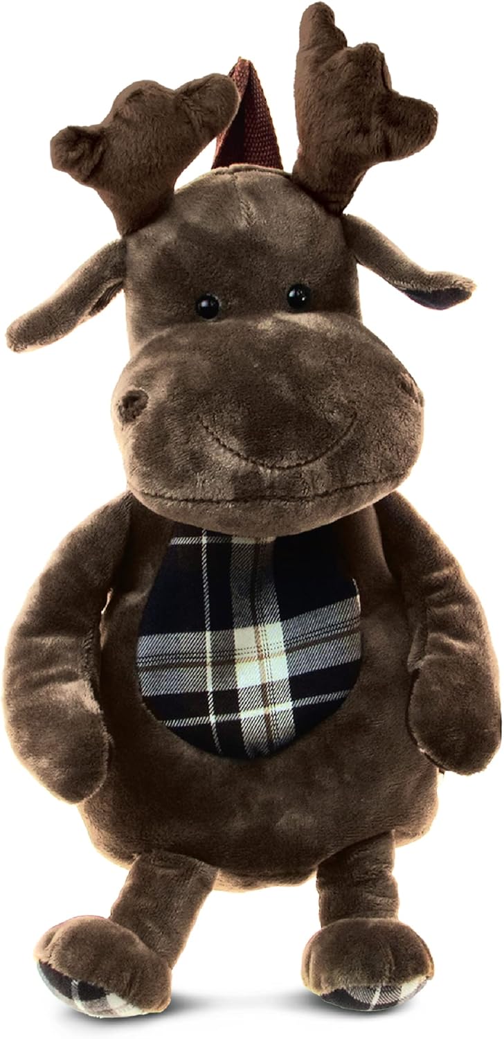 DolliBu Moose Stuffed Animal Backpack - 14 Inches
