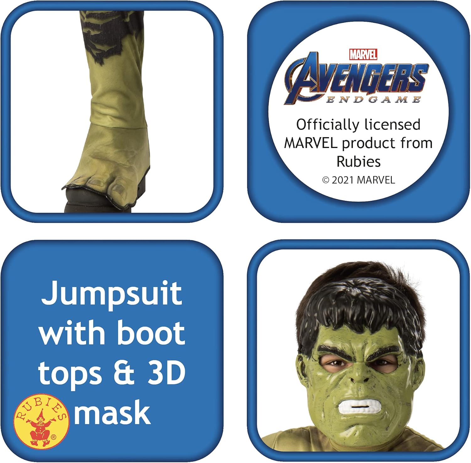 Rubies Hulk Costume Mask for Kids Large 1