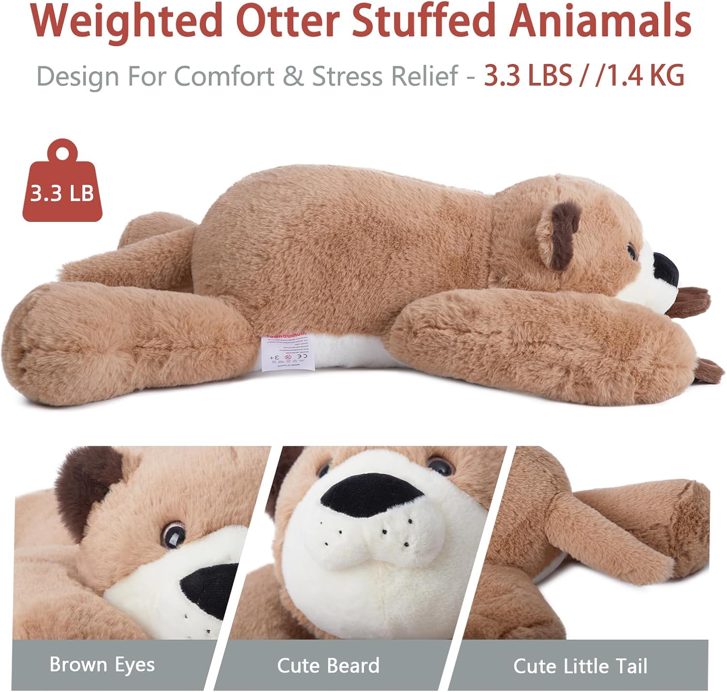 Niuniu Daddy 20 Inch Weighted Otter Plush Toy
