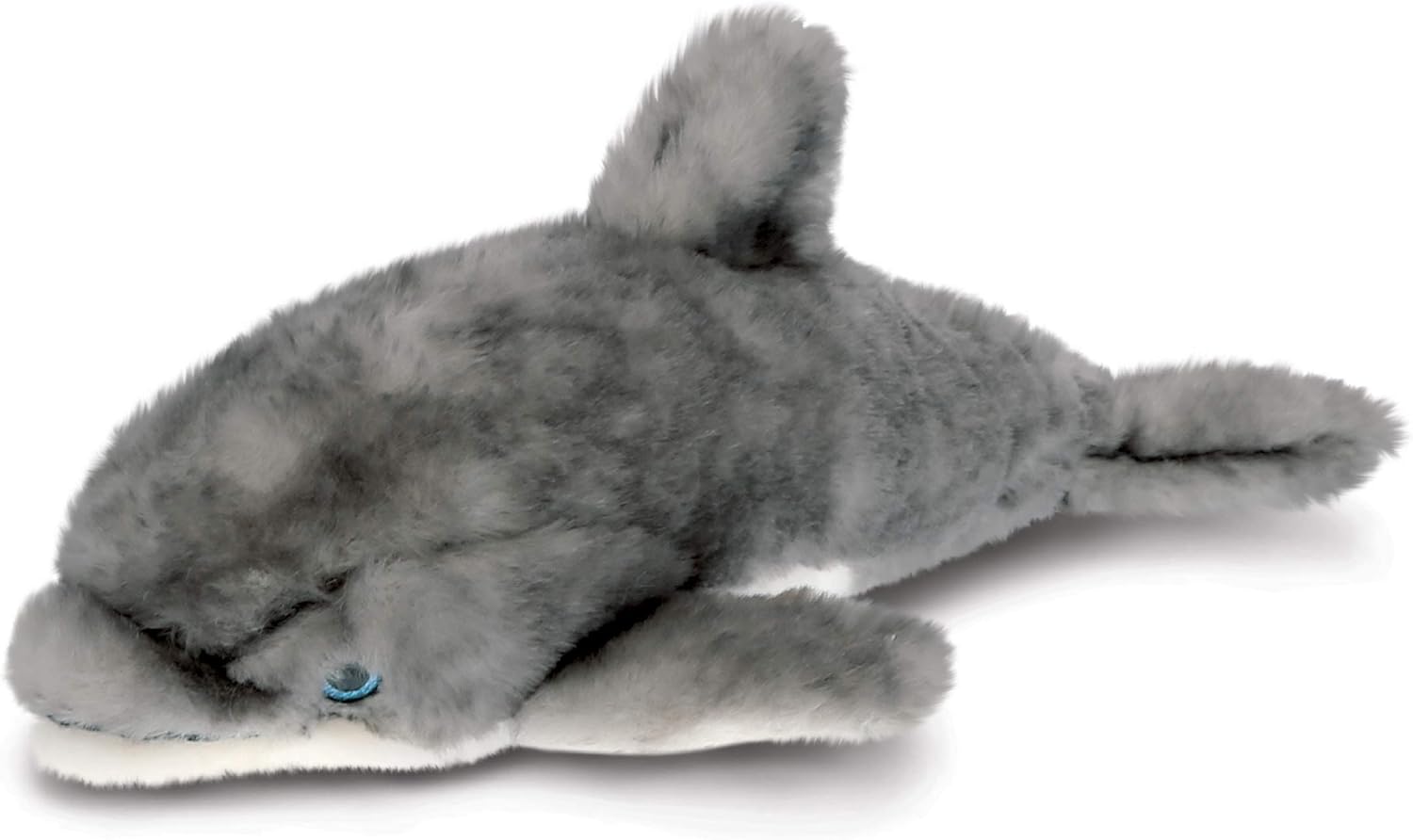 DolliBu Grey Dolphin Plush Toy - 165 Inch Huggable Stuffed Animal