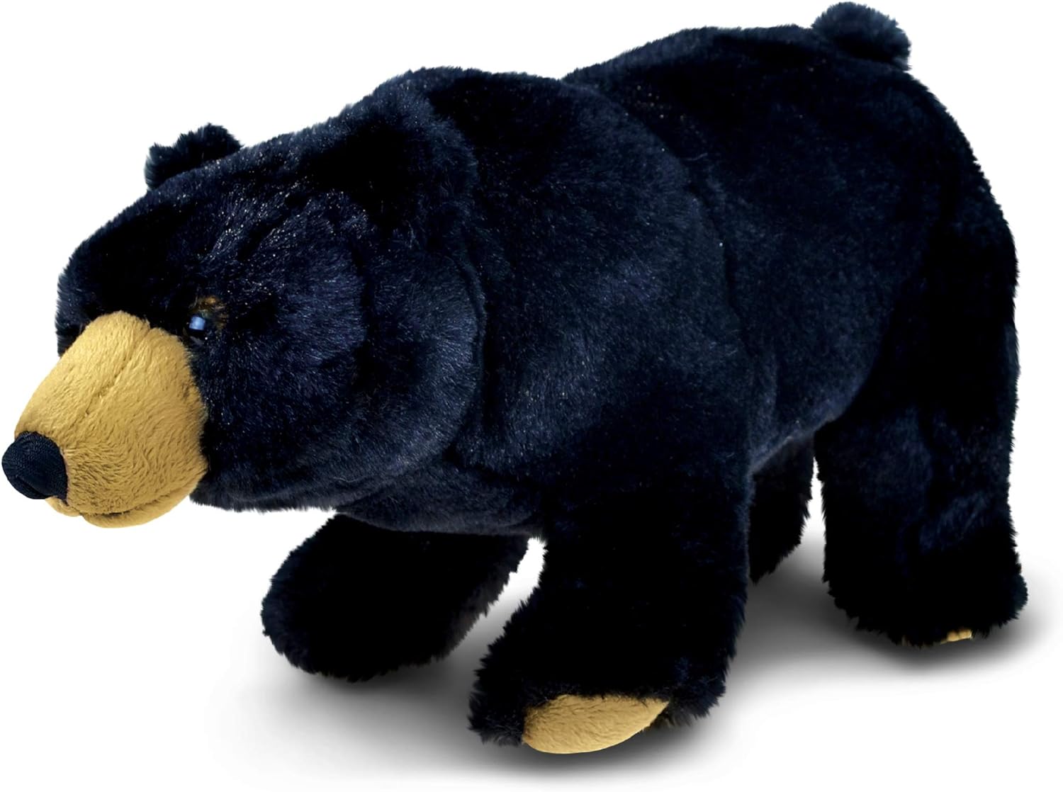 DolliBu Plush Black Bear - 11 Inch Huggable Toy