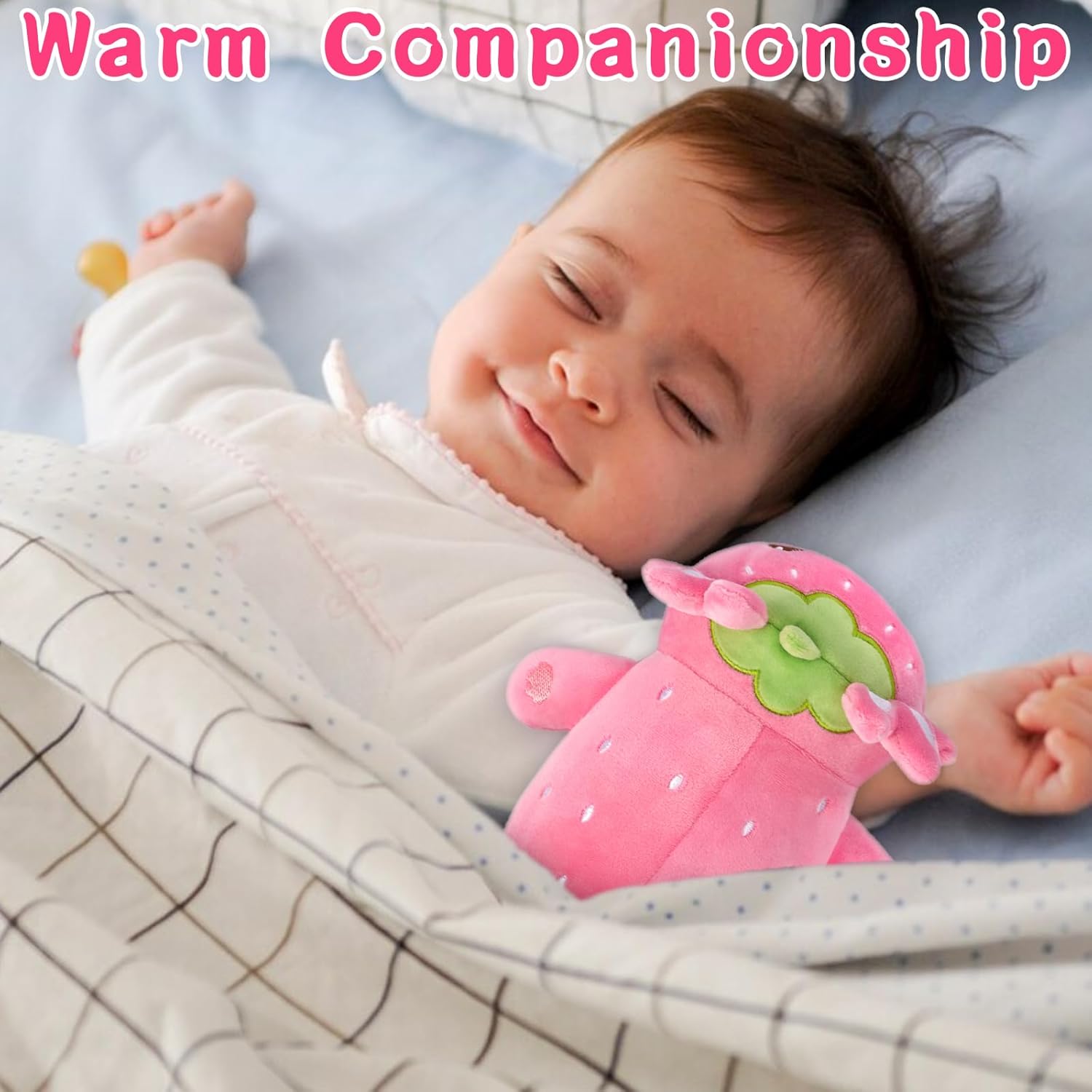 Cute Strawberry Axolotl Plushie Toy 8 Inch