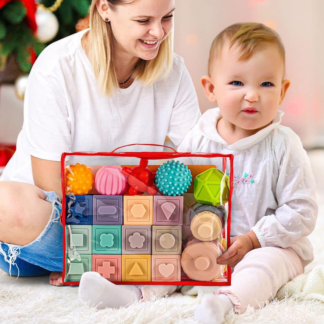 SpringFlower 3 in 1 Montessori Toys for Babies 0-12 Months