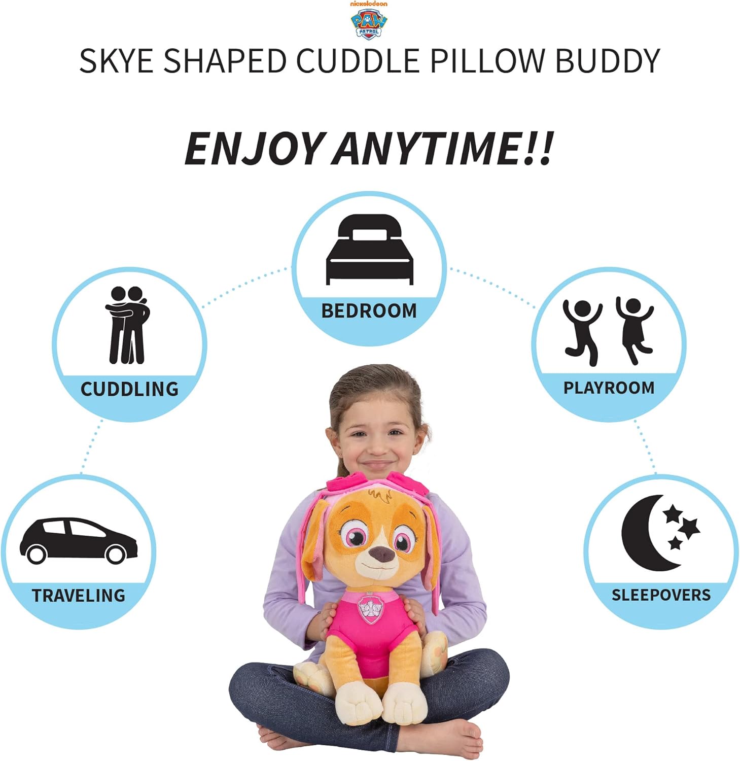 Paw Patrol Skye Plush Cuddle Pillow Buddy
